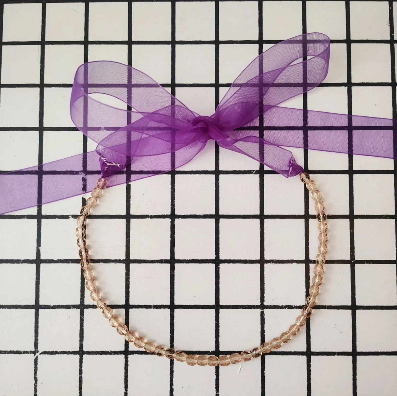 Pink glass bead necklace.JPG