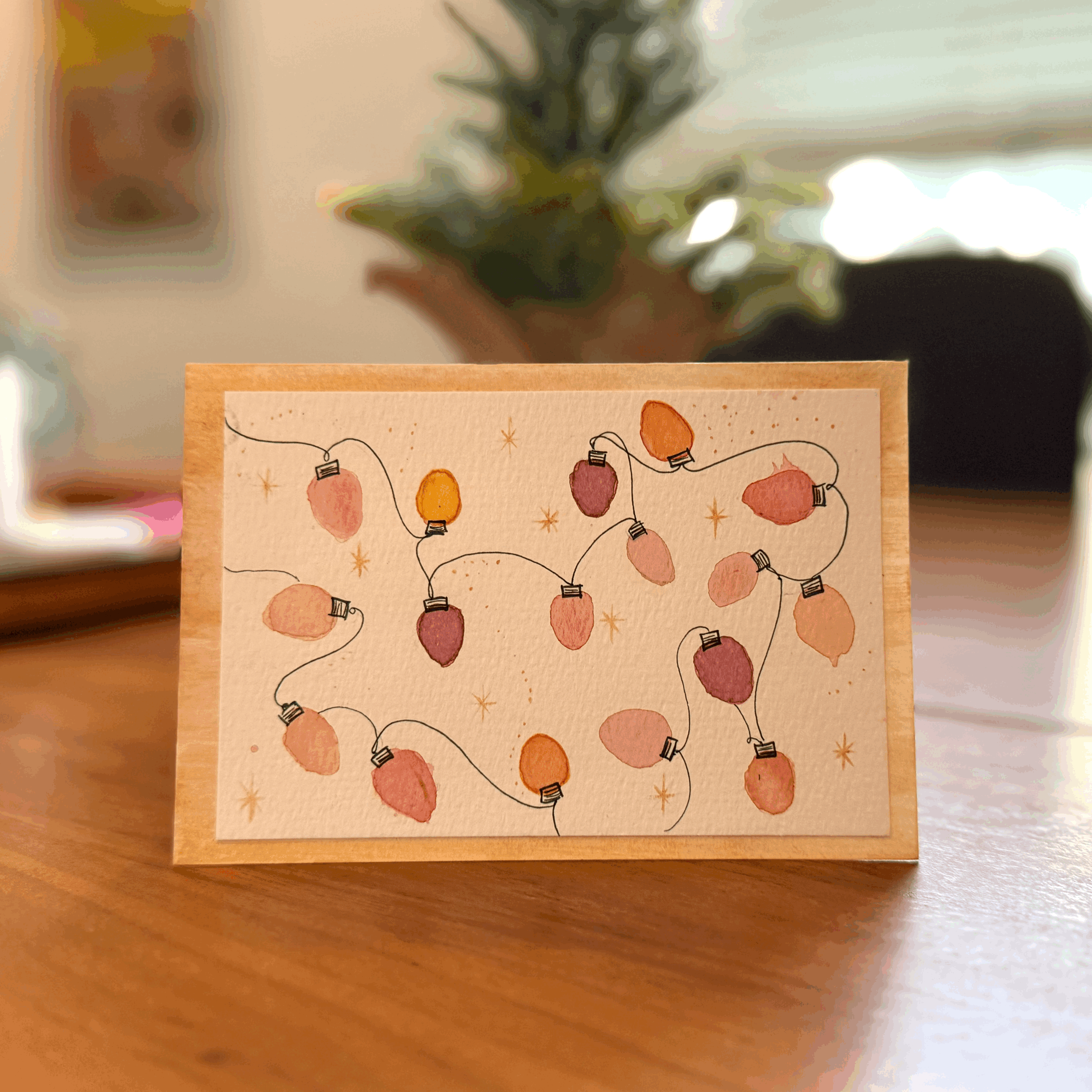 twinkly lights card