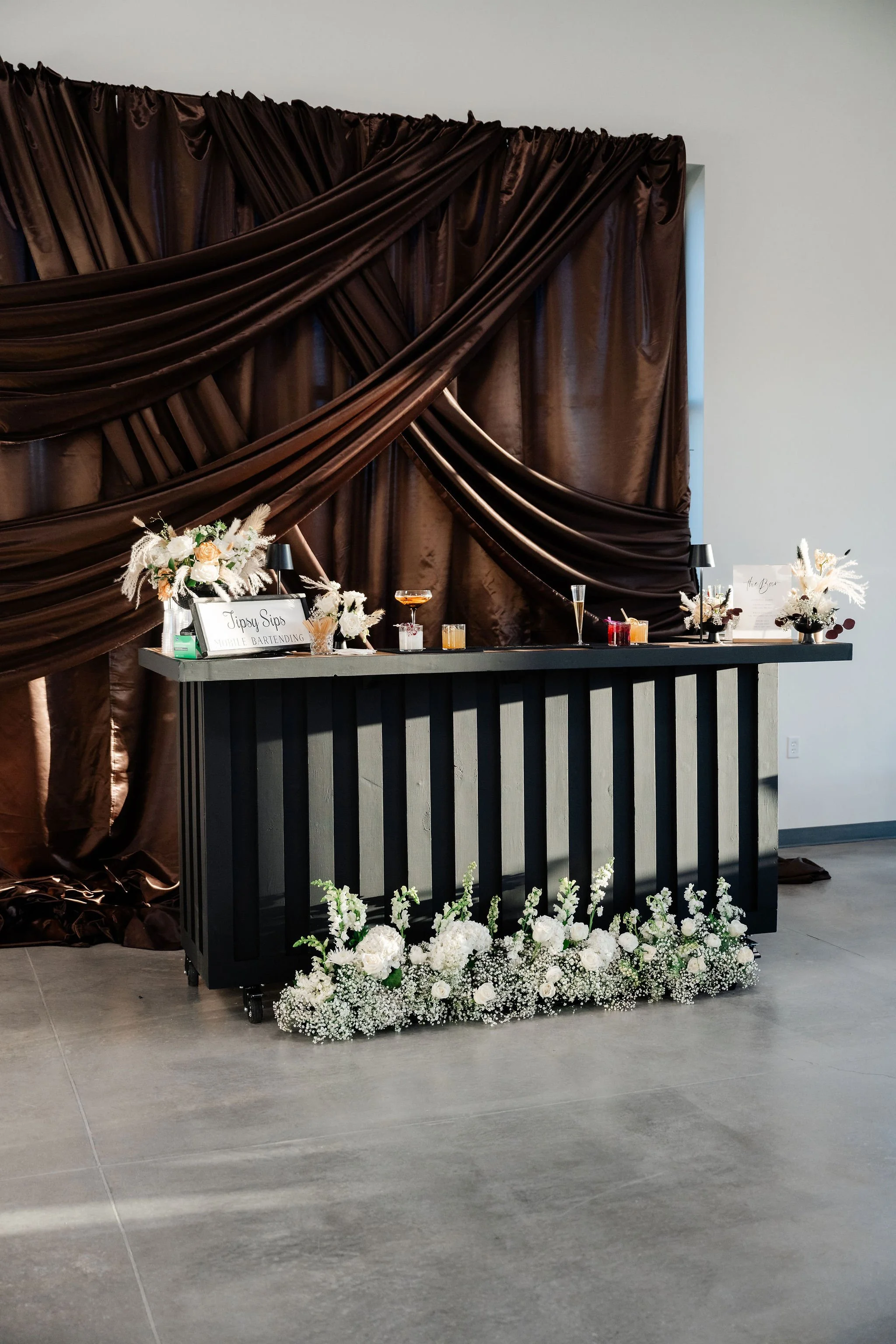 A bar setup in our Enchanted Hall
