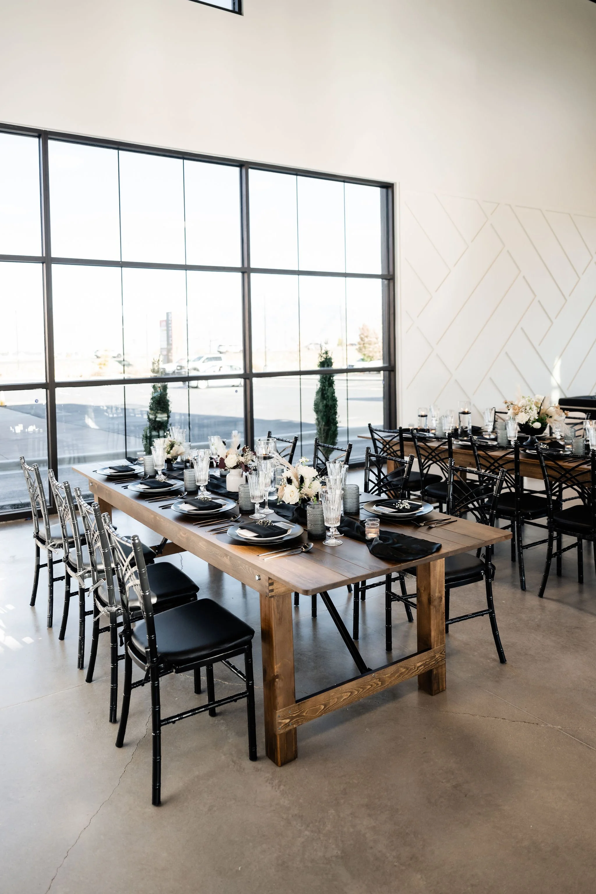 Hall setup for a wedding at our Utah wedding venue