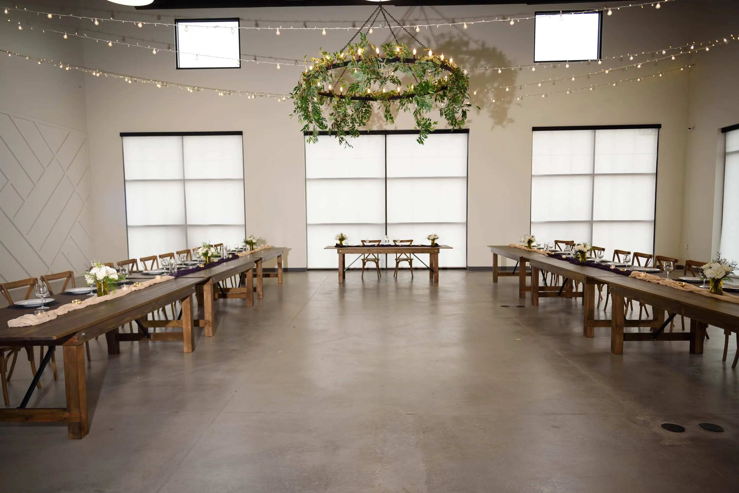 Enchanted hall setup for a wedding or corporate event