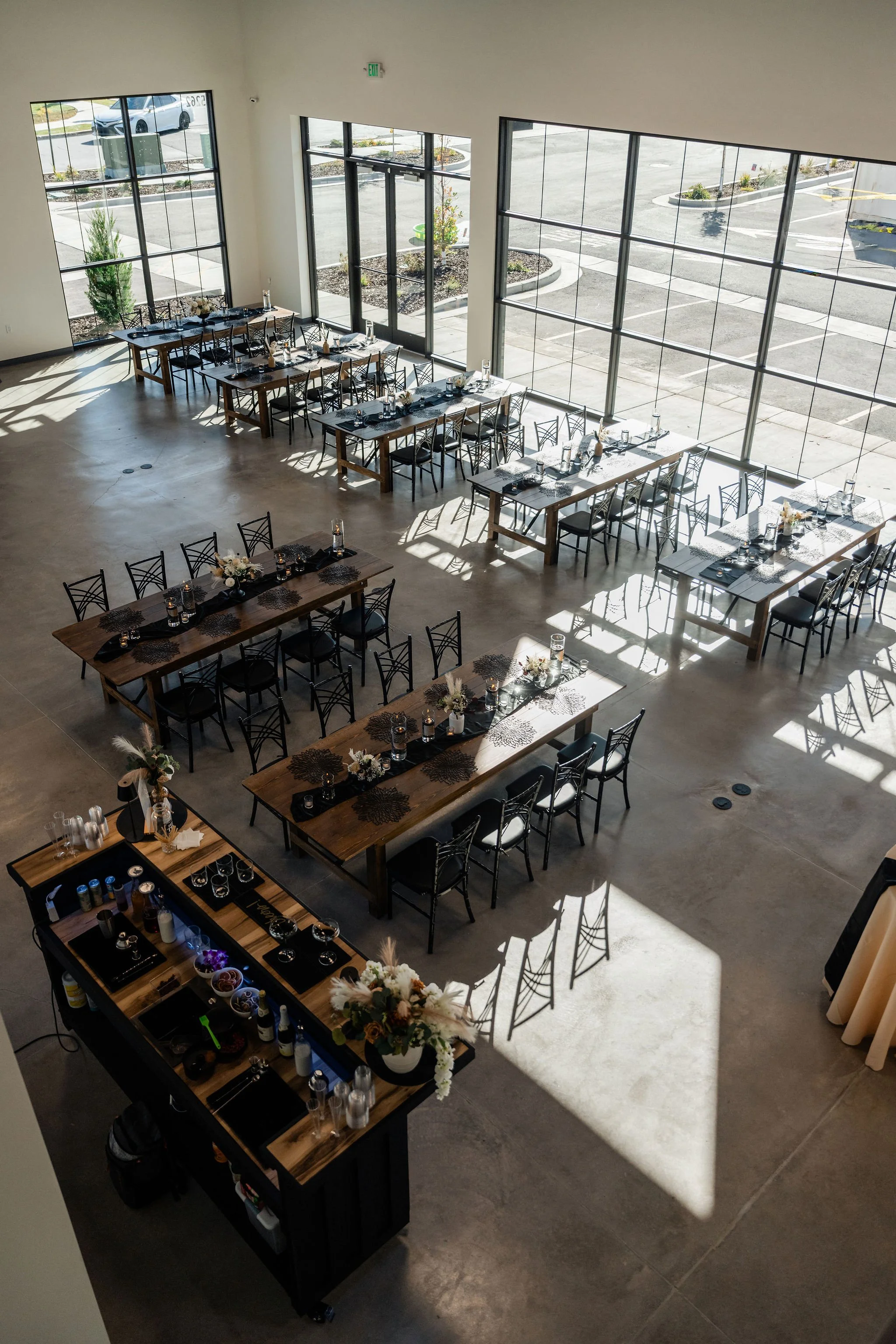 Our elegant Enchanted Hall setup as a great Salt Lake wedding venue