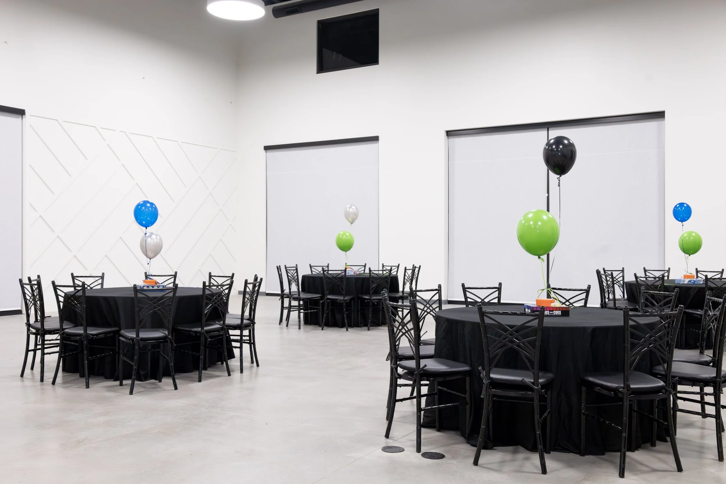 Round tables setup in our Enchanted Hall makes a great alternative Salt Lake City party venue