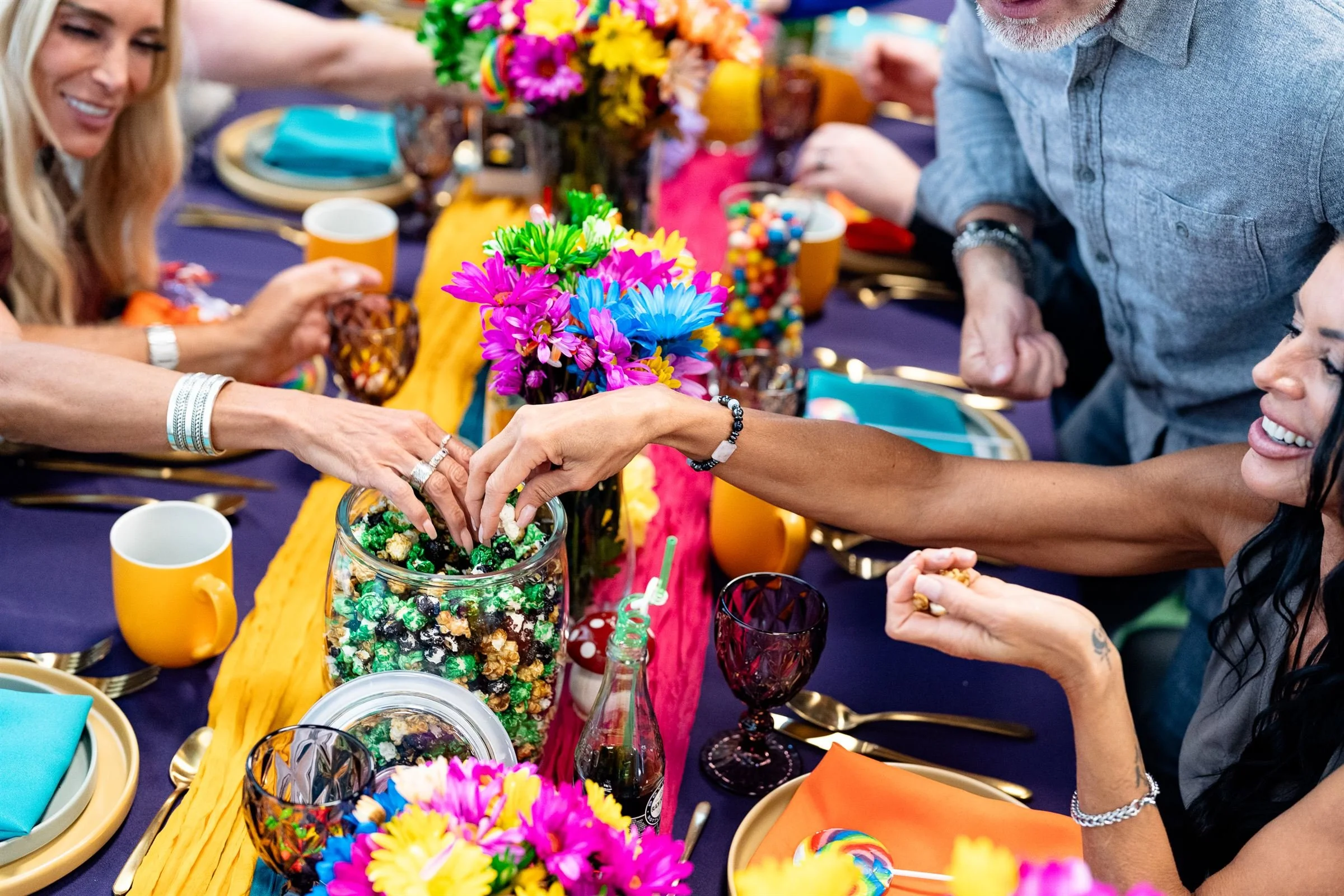 Colorful candy party event