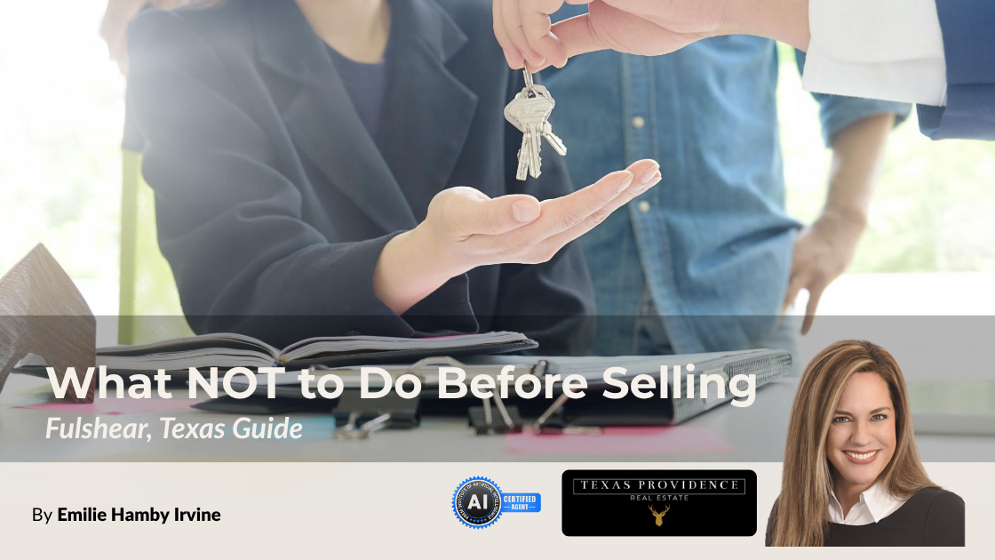 Mistakes to Avoid When Selling Your Home in Fulshear, Texas