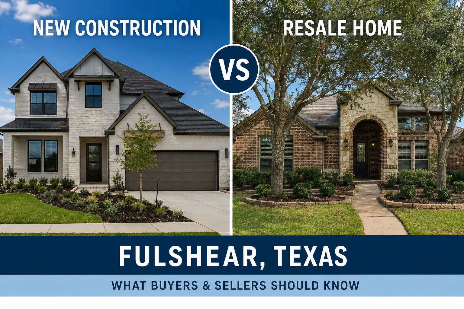 New Construction vs Resale Homes in Fulshear, Texas: What Buyers and Sellers Should Know