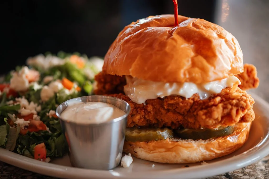 Chicken Sandwich and Side Salad