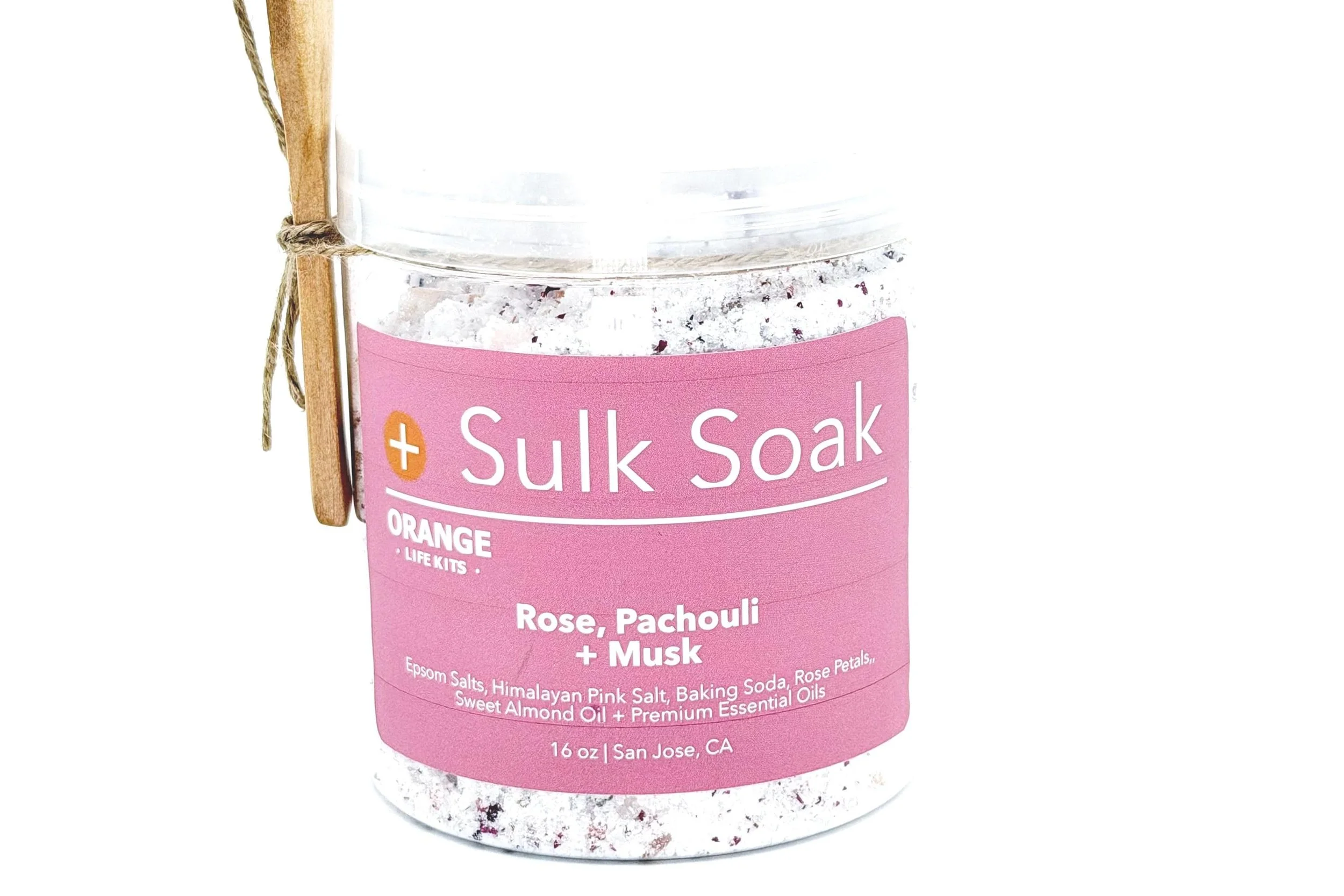 Sulk Soak Bath Salts | Rose, Patchouli + Musk | The 'S' Collection | |16 oz