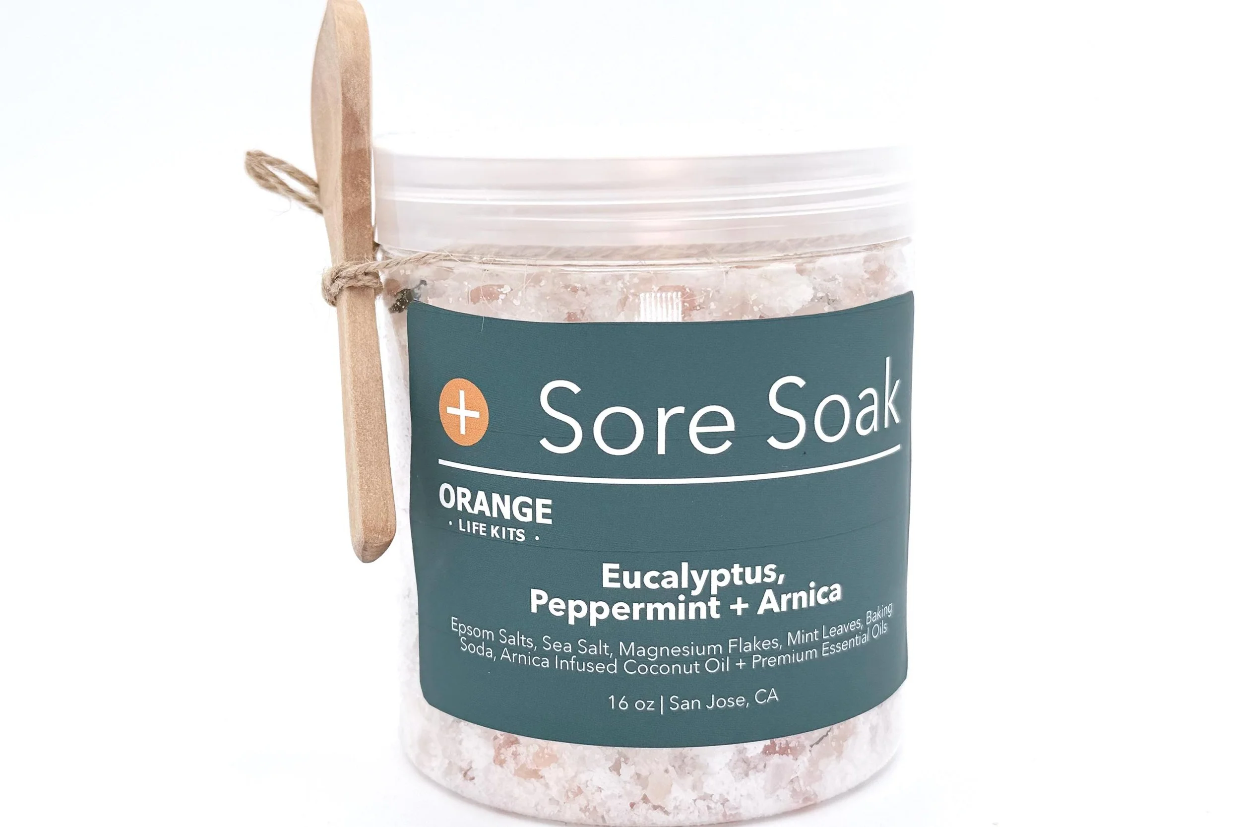 Sore Soak Bath Salts | Eucalyptus, Peppermint + Arnica | The ’S’ Collection | 16 oz
