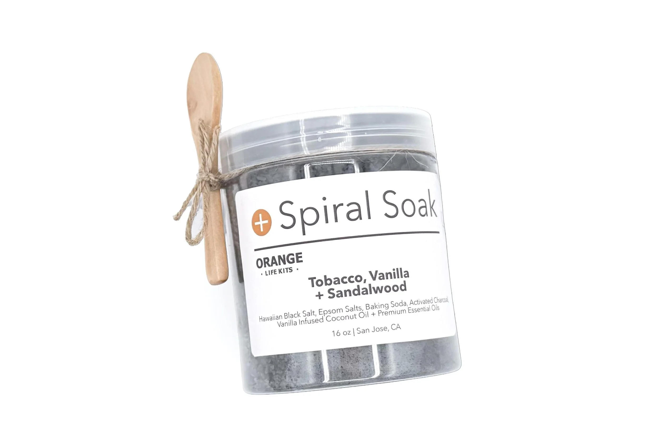 Spiral Soak Bath Salts | Tobacco, Vanilla + Sandalwood | The ’S’ Collection | 16 oz