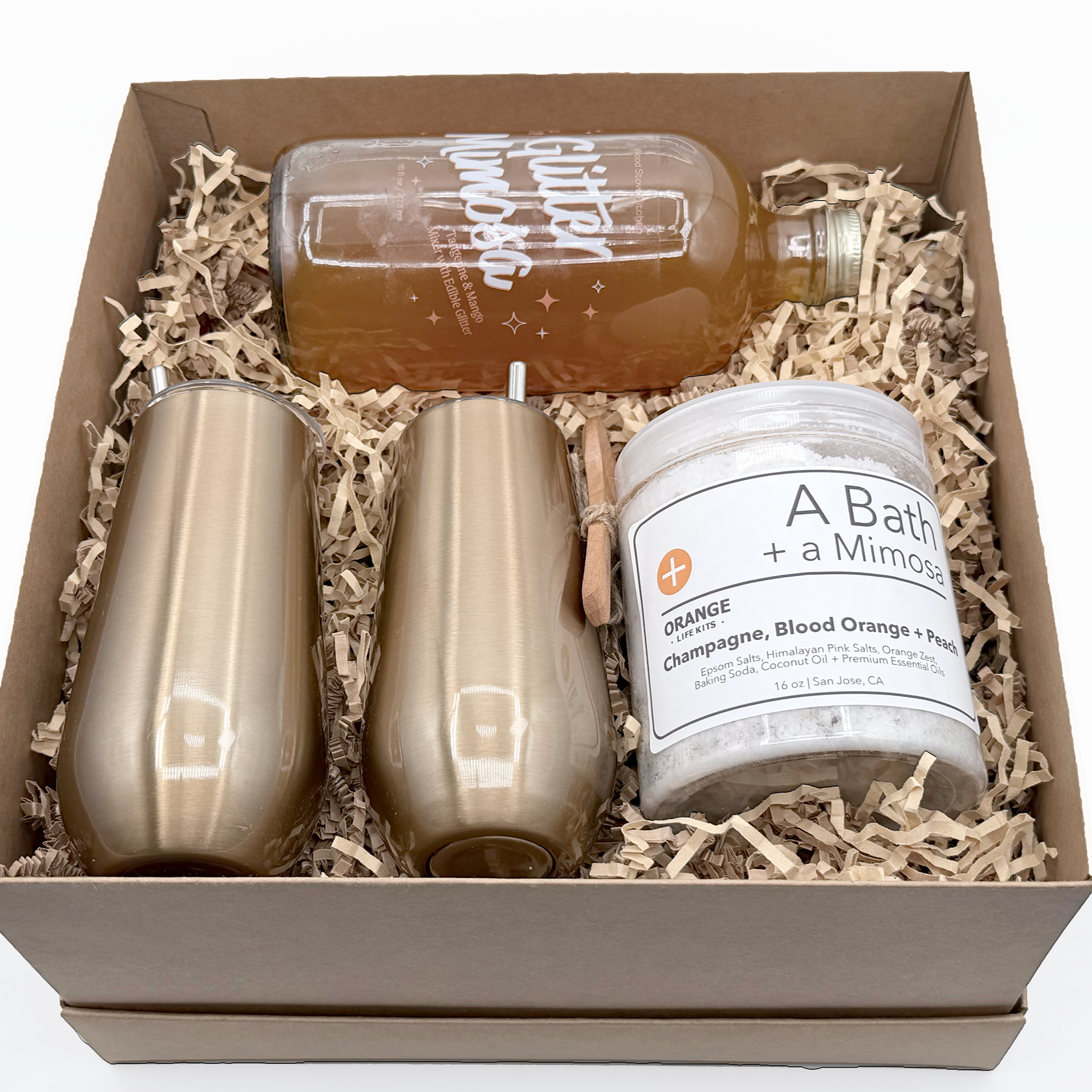 Mimosa + A Bath | Celebration Gift Box | Wedding Gift