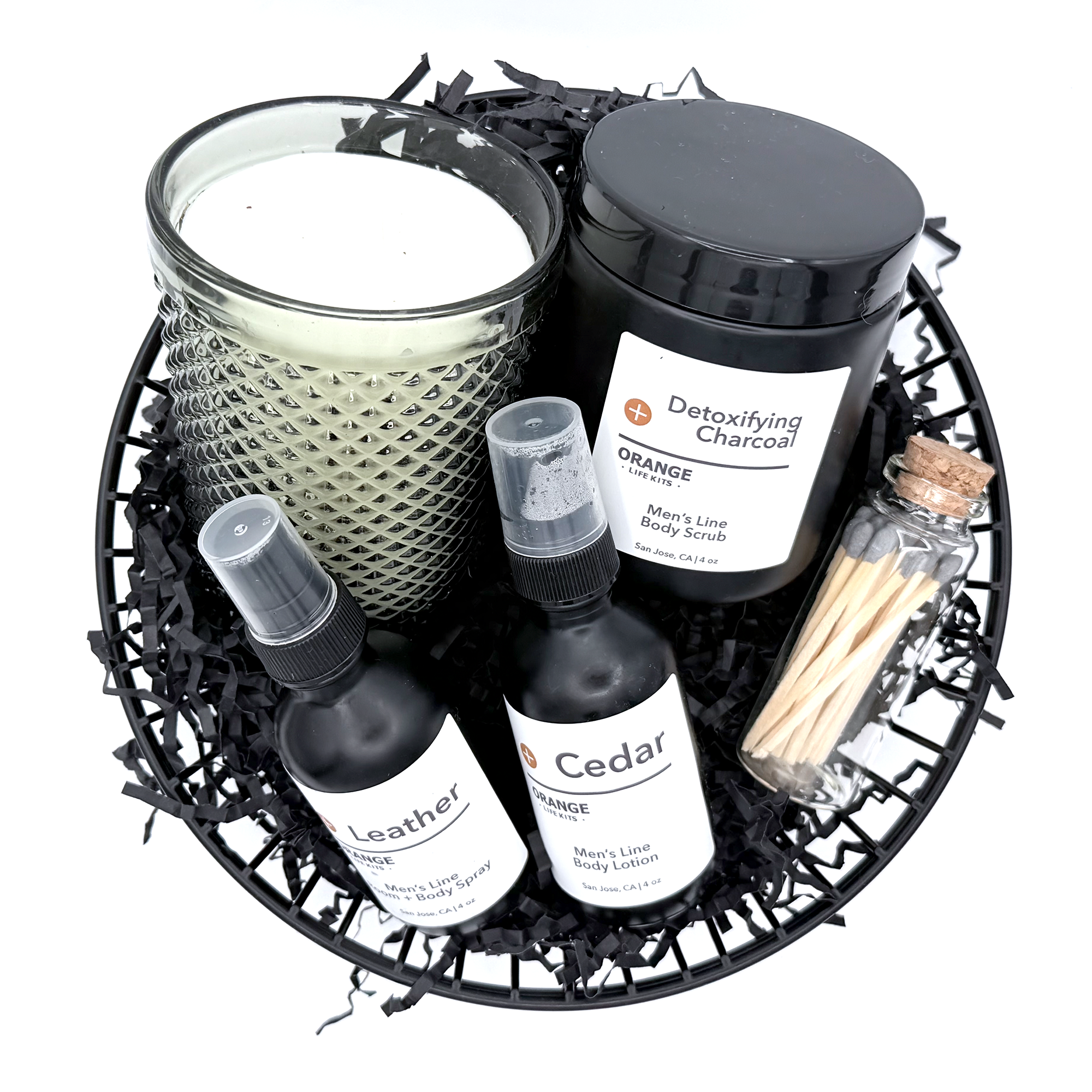 Men's Gift Set | Room Spray, Lotion, Body Scrub + Candle | Gift for Him