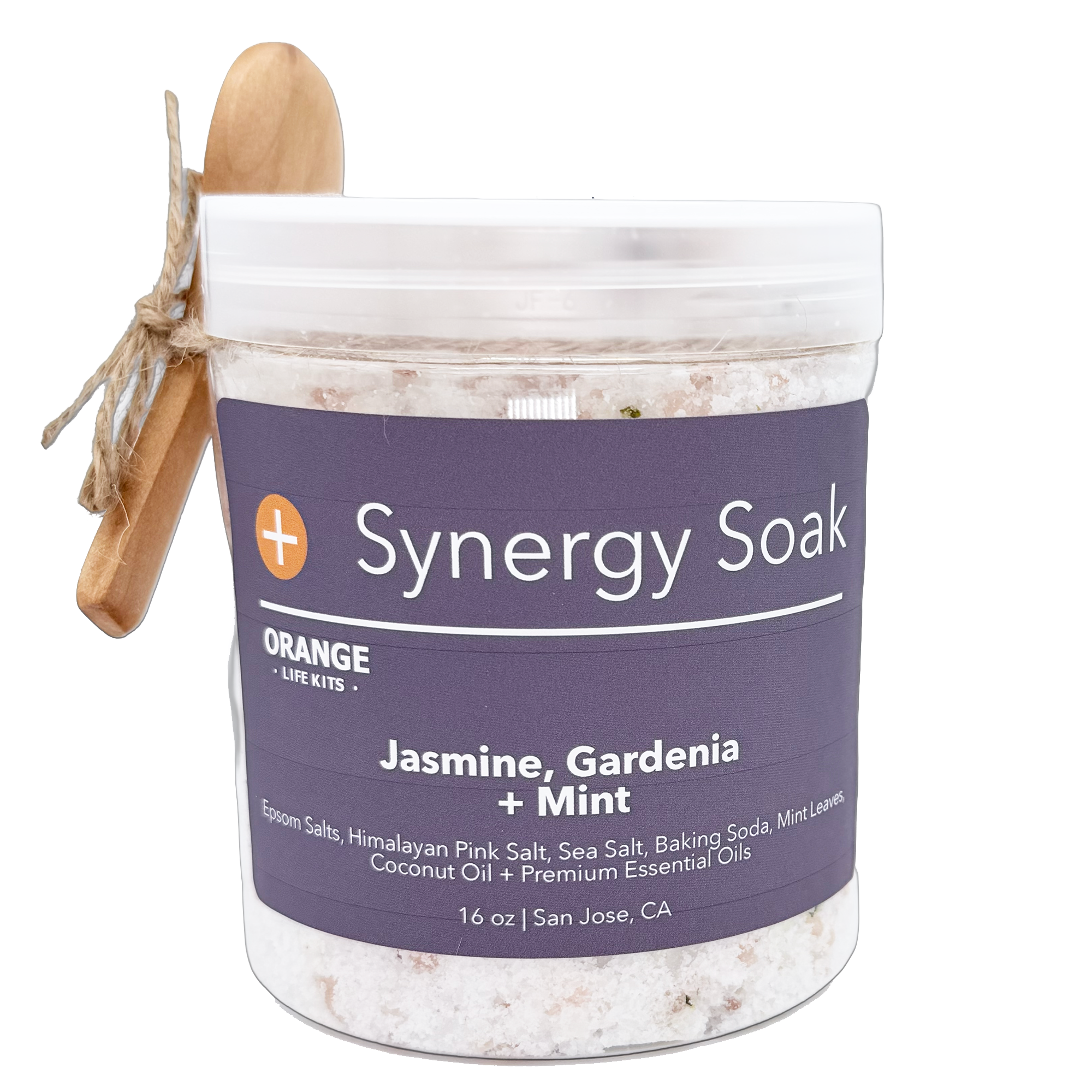 Synergy Soak Bath Salts | Jasmine, Gardenia + Mint | The 'S' Collection | 16 oz