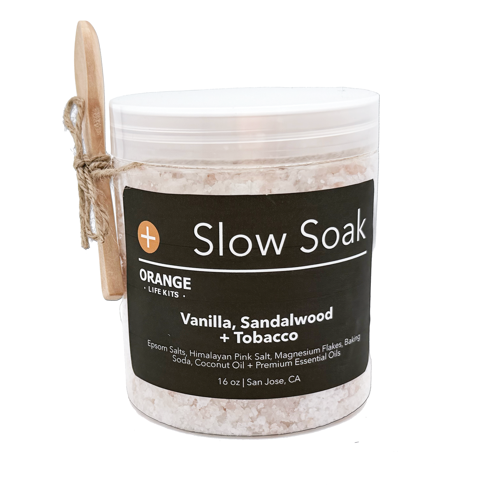 Slow Soak Bath Salts | Vanilla, Sandalwood + Tobacco | The 'S' Collection | 16 oz