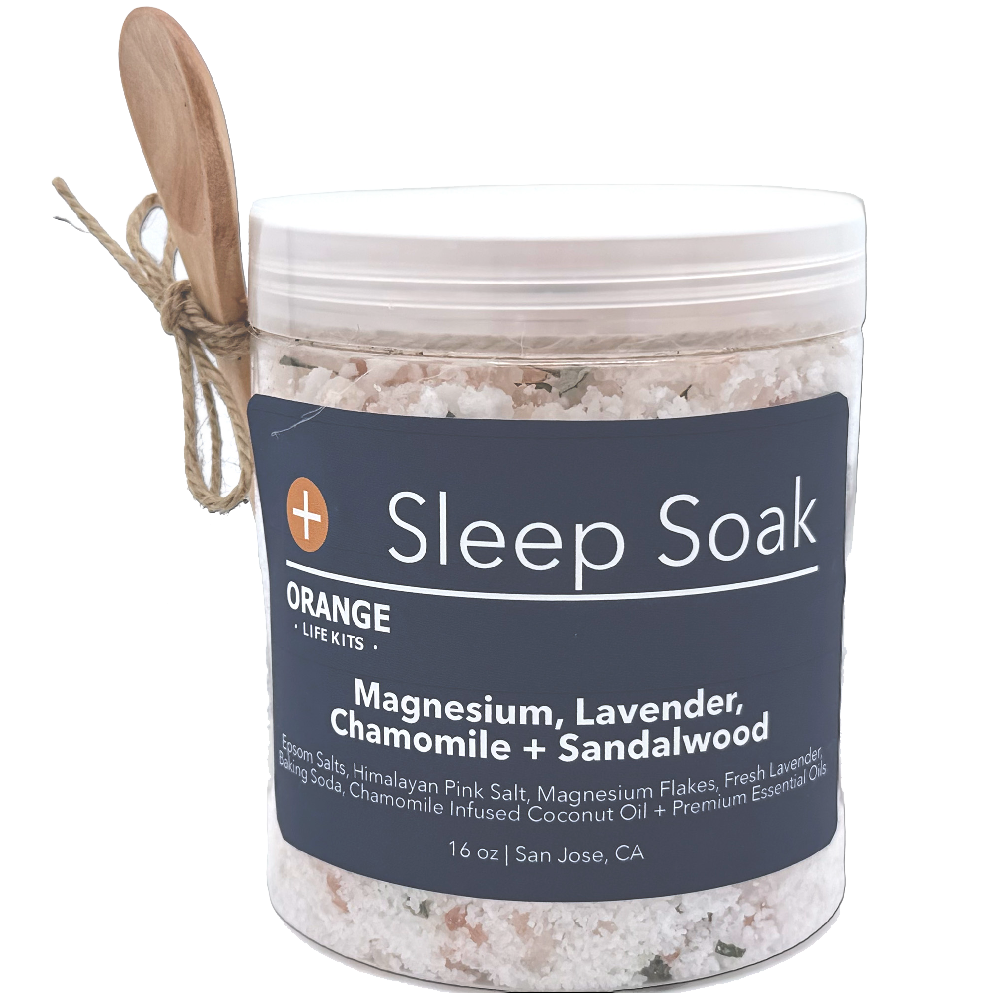 Sleep Soak Bath Salts | Magnesium, Lavender, Chamomile + Sandalwood | The 'S' Collection | 16 oz