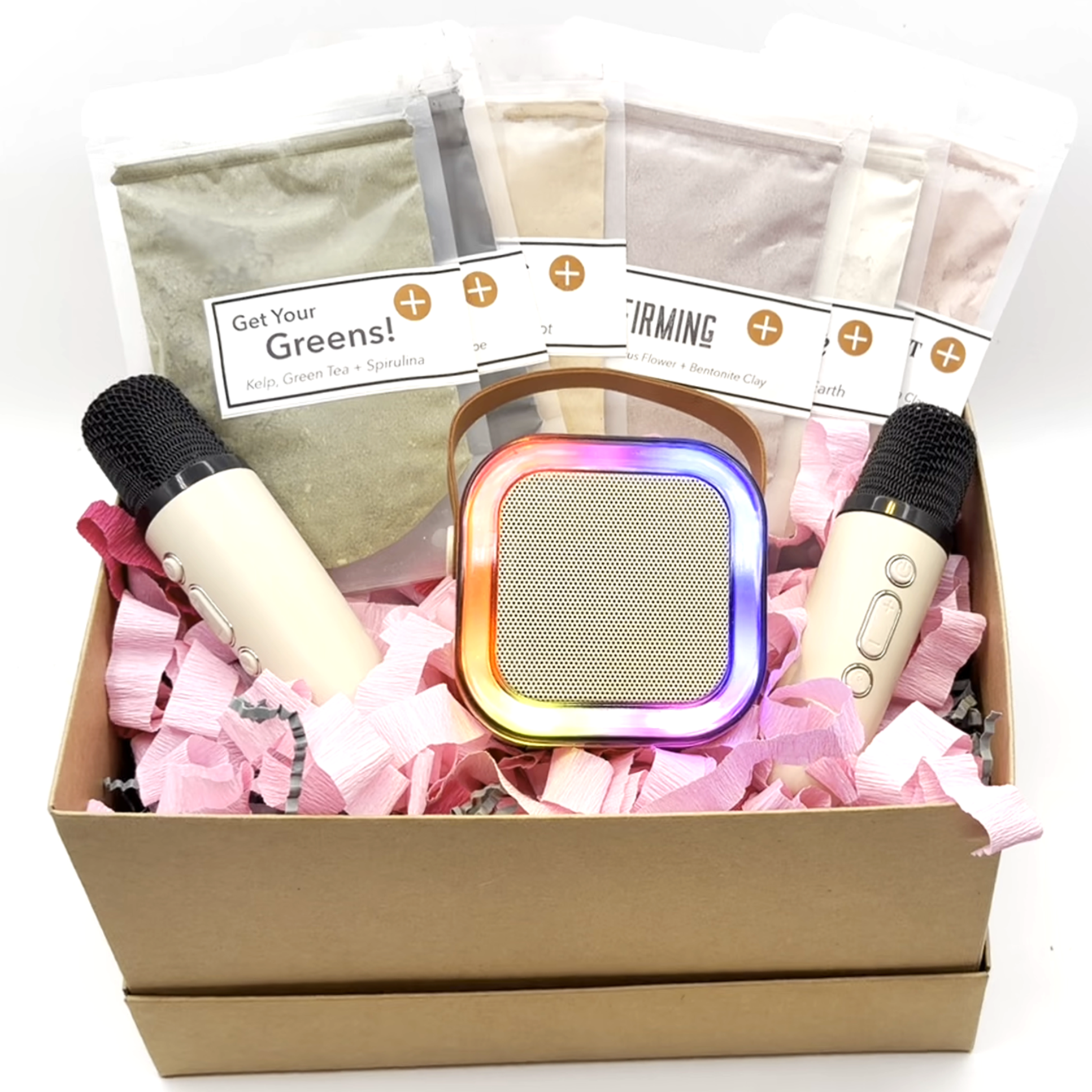 Girls Night Gift Box | Karaoke Machine + Six Facial Masks | Party Gift