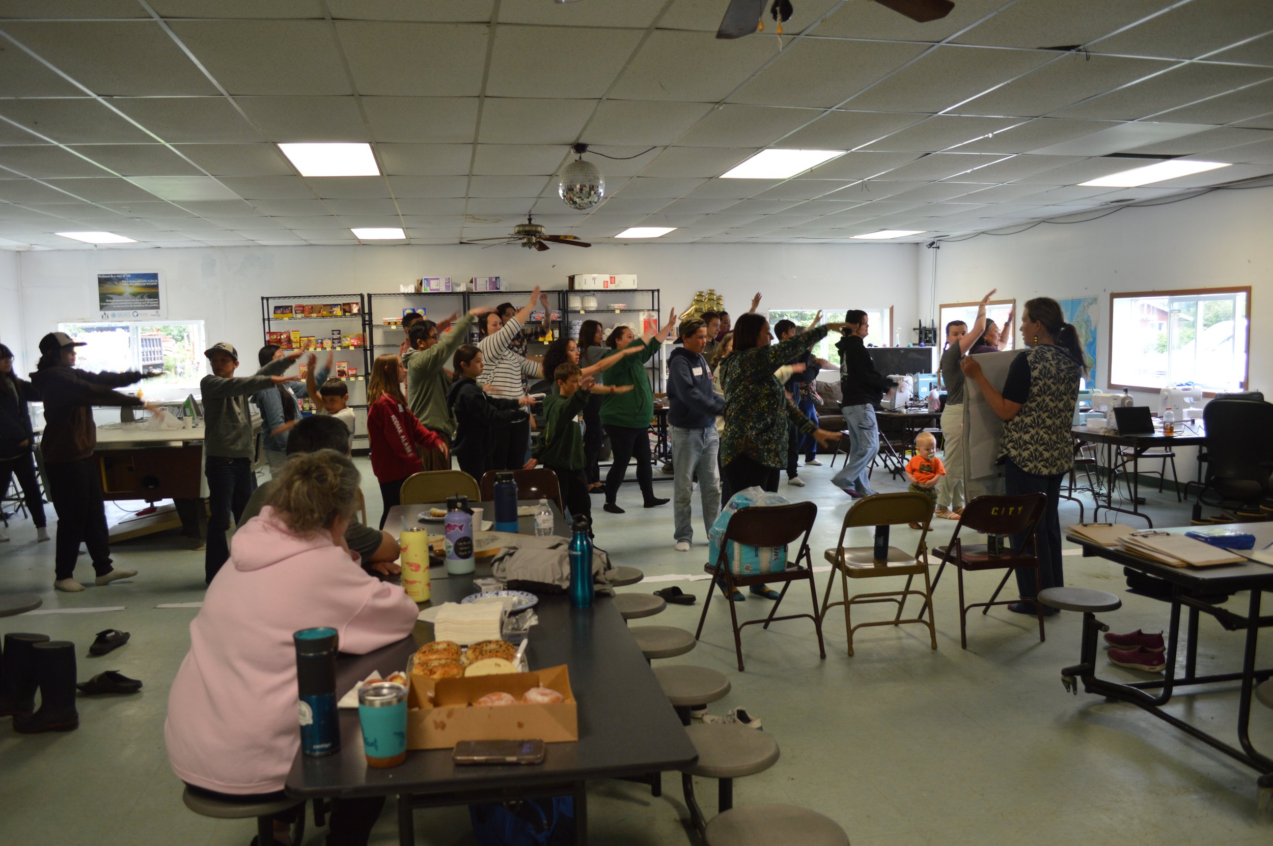 Campers Dancing at Chignik Bay Culture Camp
