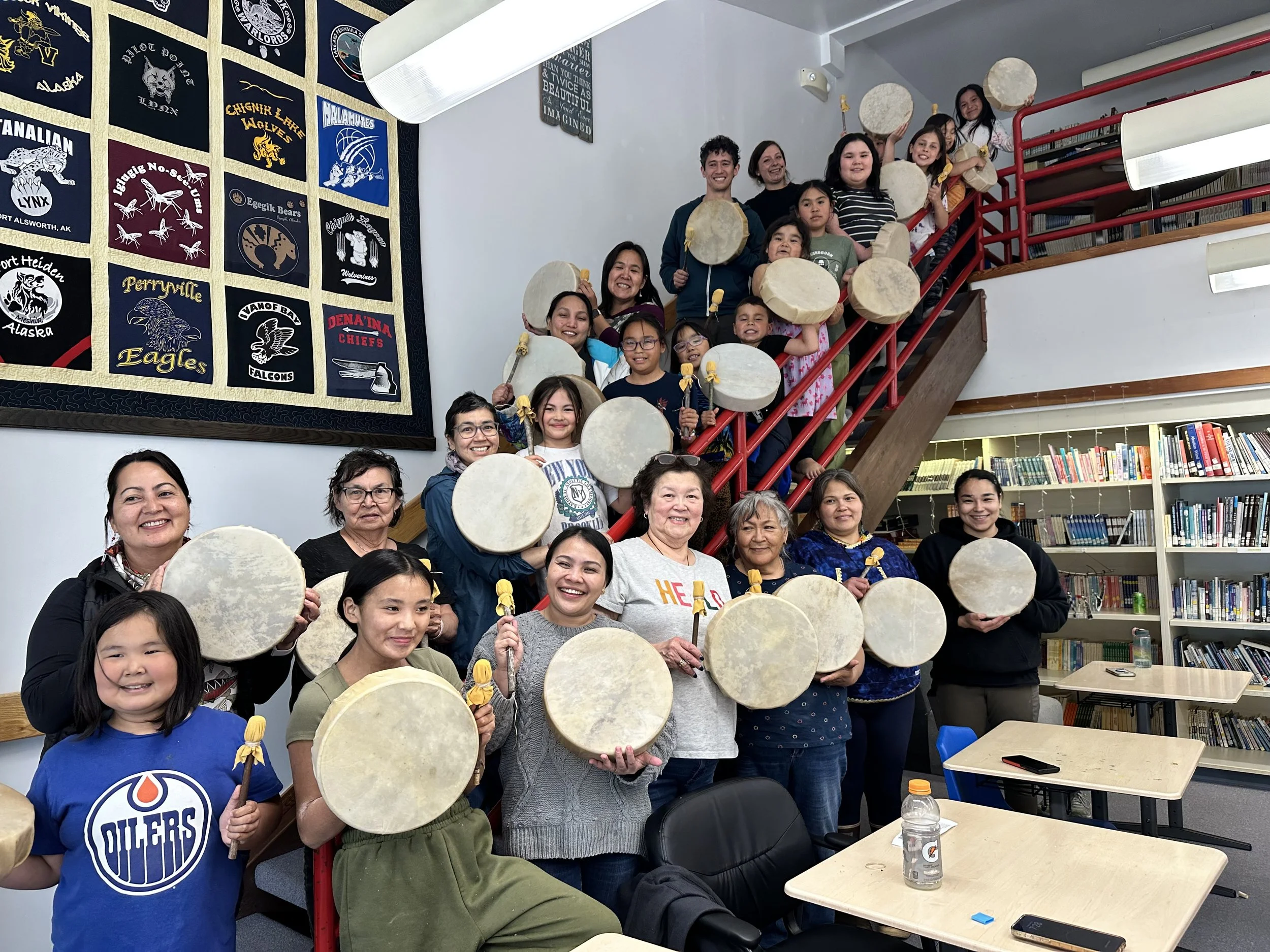 Iliamna Newhalen Culture Camp Drum Making