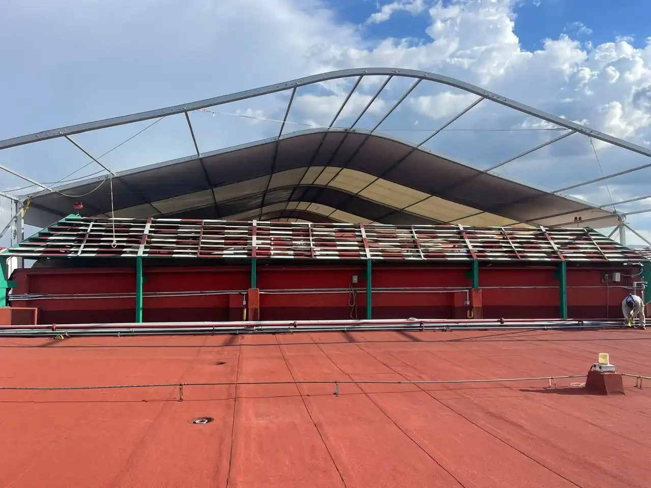 Montaje de Carpa de Arco para Evento Político. Toluca, Estado de México. - 2022