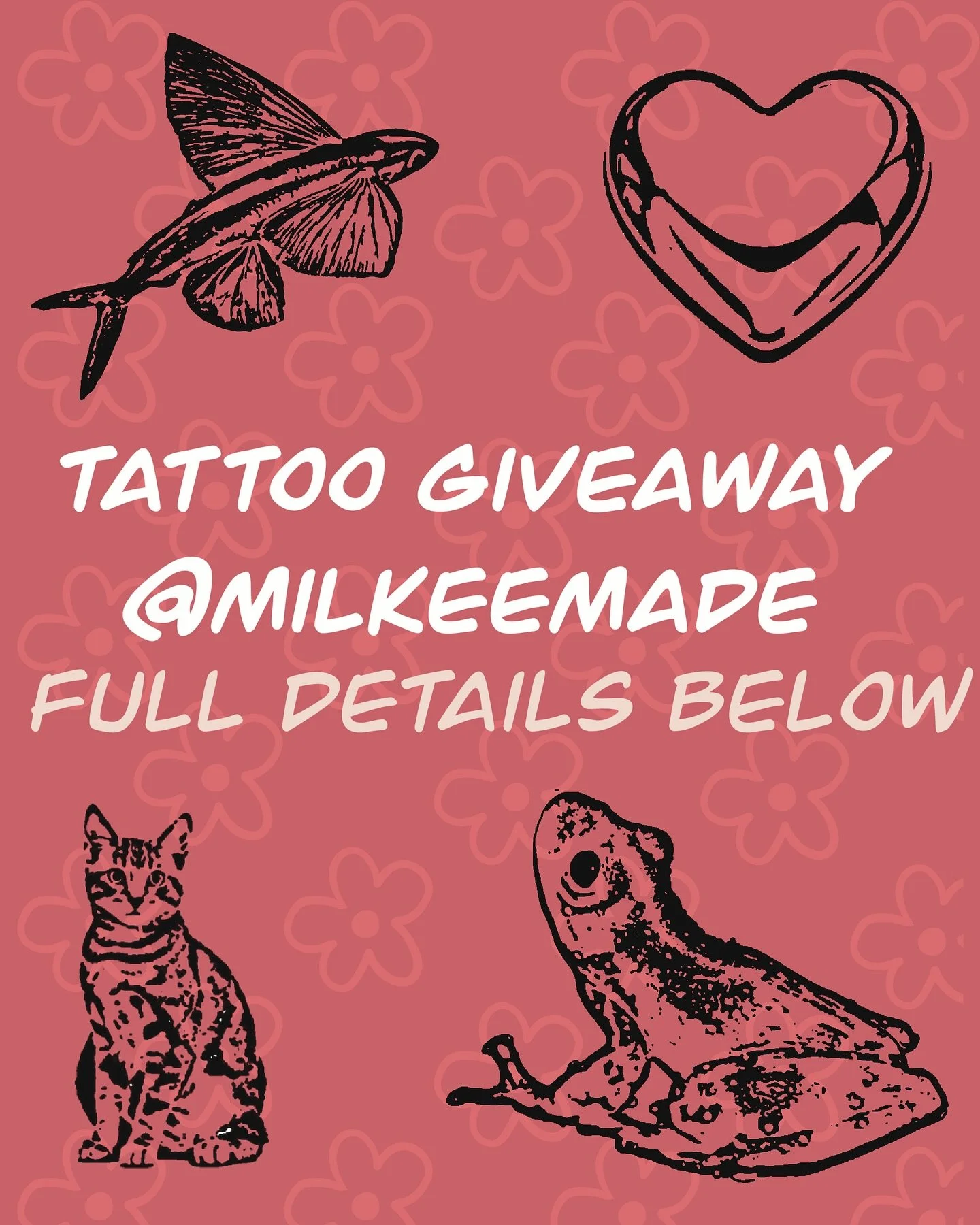 Giveaway!
I just hit 2,000 followers and now I want to give something back to you guys!

Prizes:
One winner, a custom tattoo up to 6&quot; or flash tattoos totaling $300

How to enter:
- Like this post
- Follow @milkeemade 
- Tag 3 friends in comment