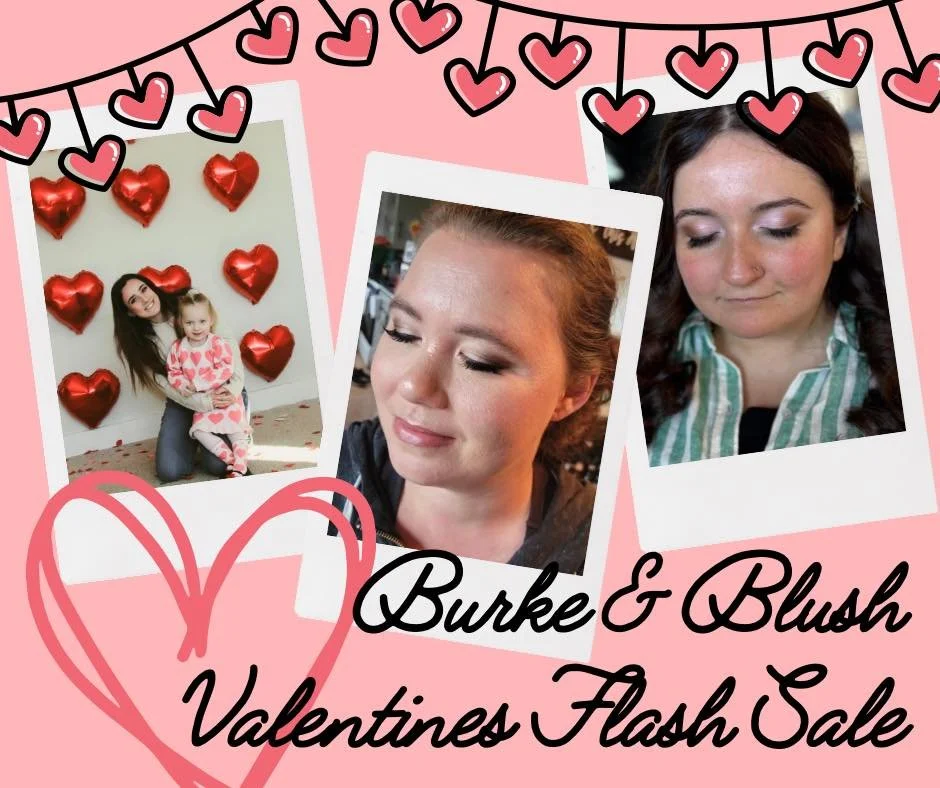 💘 Valentine Flash Special 💘

I&rsquo;m doing a Book Now, Glam Later offer for a very limited time.

Pay $50 now and receive a $100 makeup service to use anytime this year. (Weddings excluded)

Perfect for:
&bull; Valentine&rsquo;s Day gifts
&bull; 
