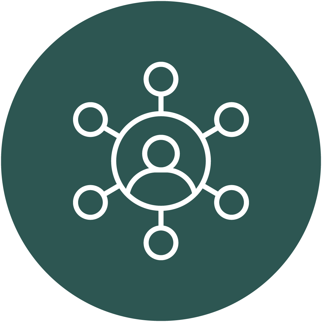 Icon showing leadership connections