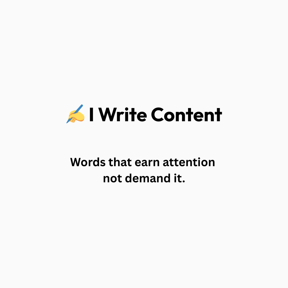 ✍️ I Write Content