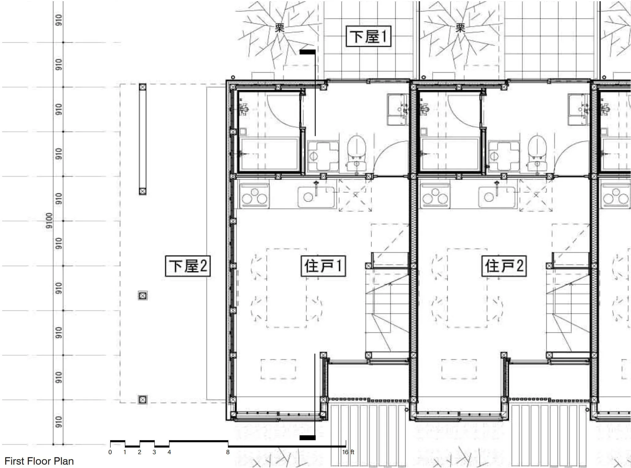 Existing drawings used in modeling the structure