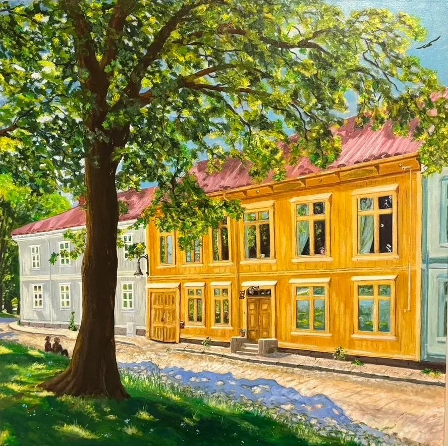 The Jensen Home in Fredrikstad, Norway where many generations and families survived wars ...and outdoor plumbing. My mother's first home.