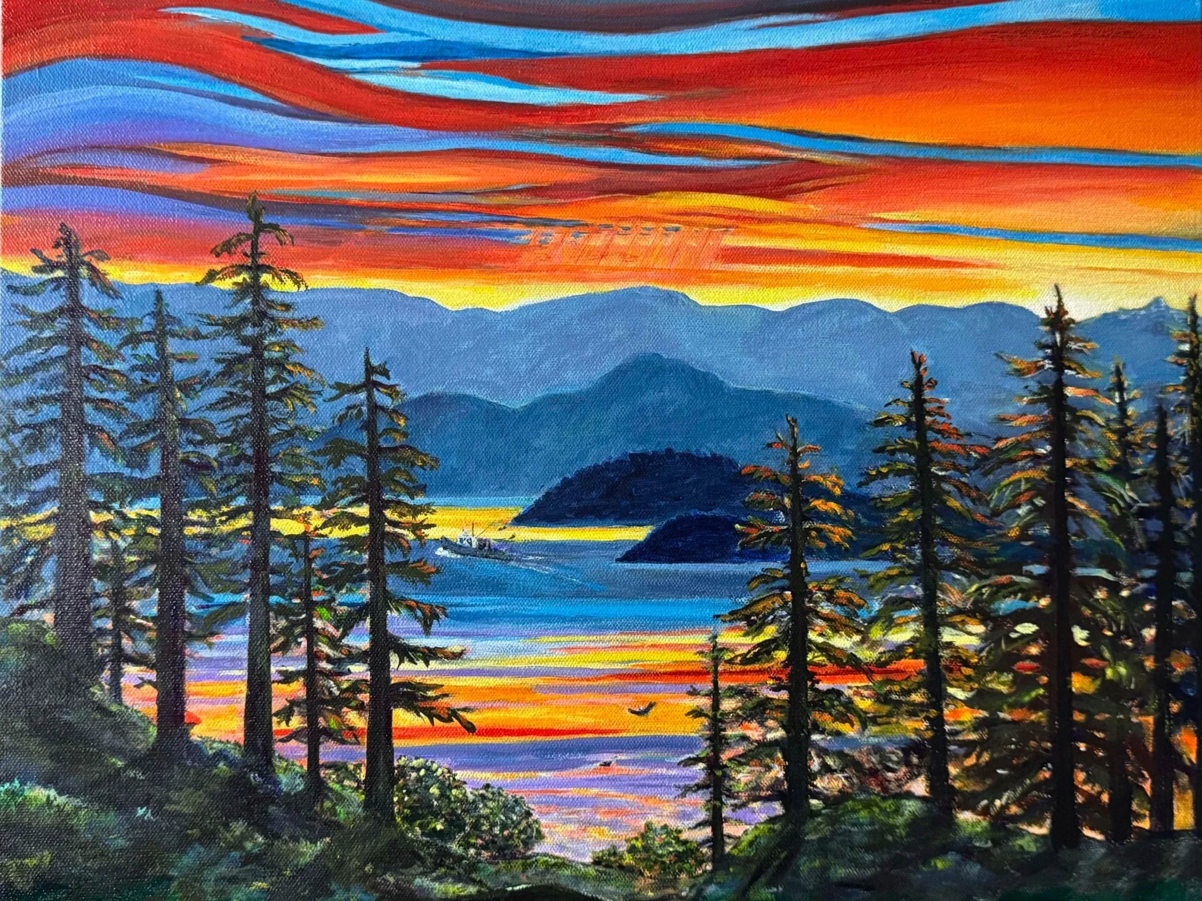 On the shores of the Salish Sea we often sleep under a Popsicle Sky!