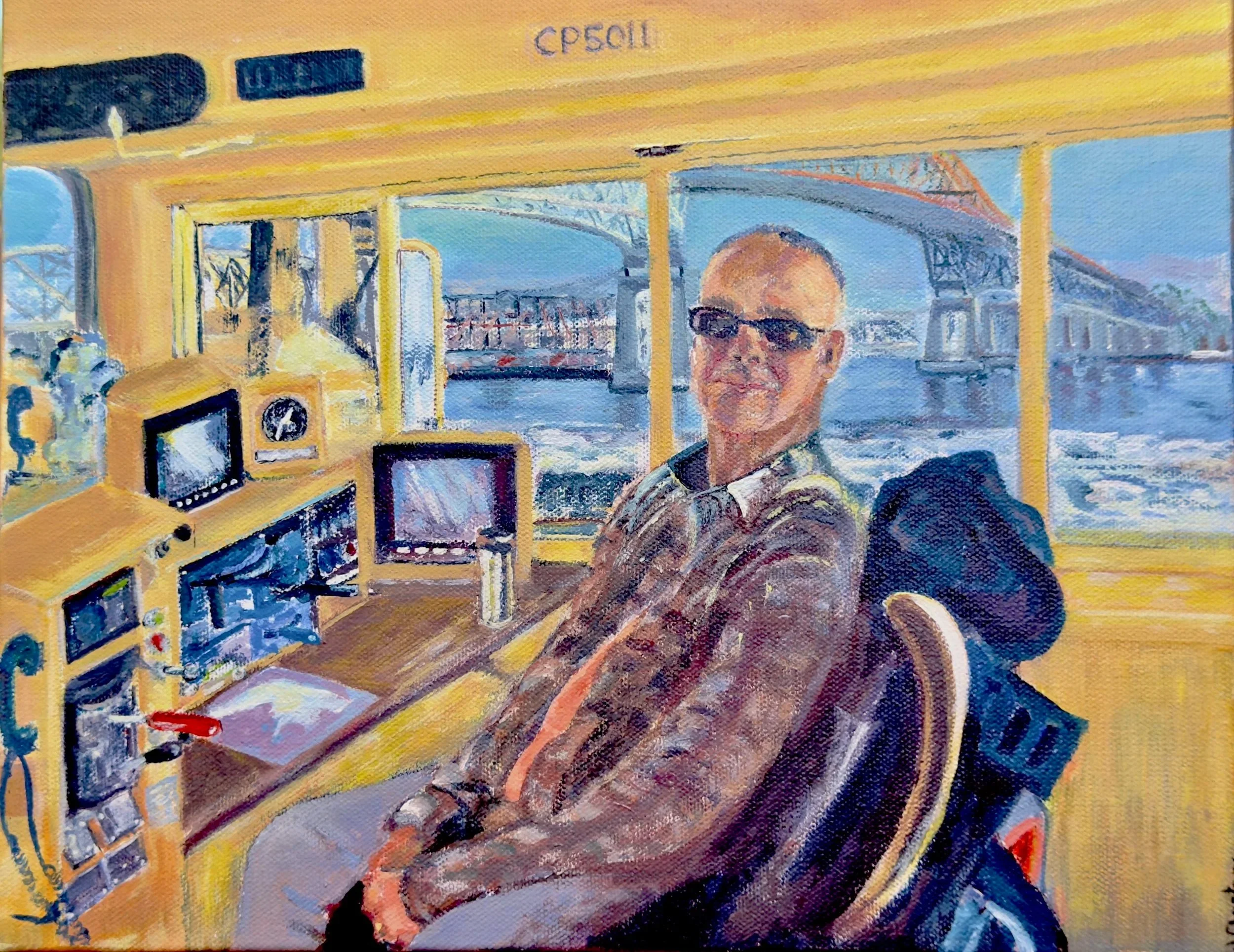 After 35 years on the rails, the engines cease to rumble, but the history and memories belong to this engineer. (Commission)