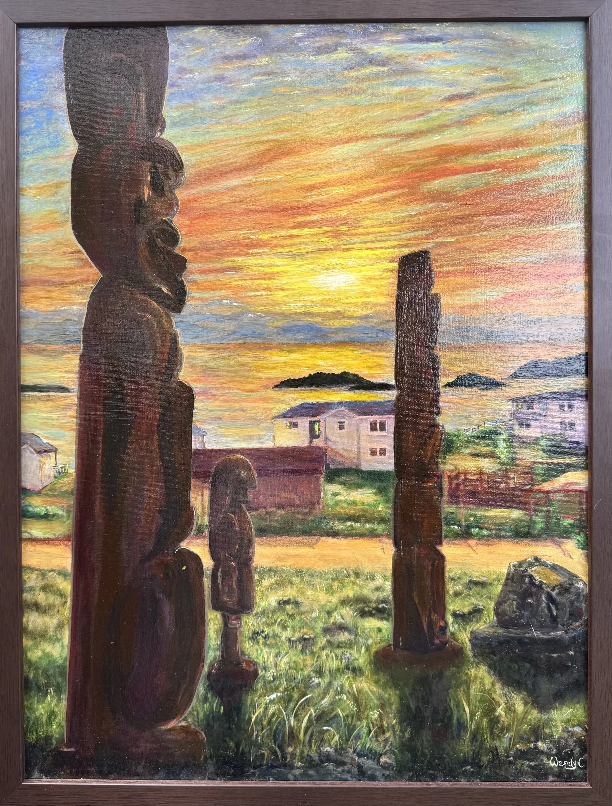 Ten Thousand Years - I made this painting during Covid when feelings of disconnect were at their highest. Without trespassing, my eyes and heart took in what they could of the beauty that our First Nation neighbours have enjoyed for so long.