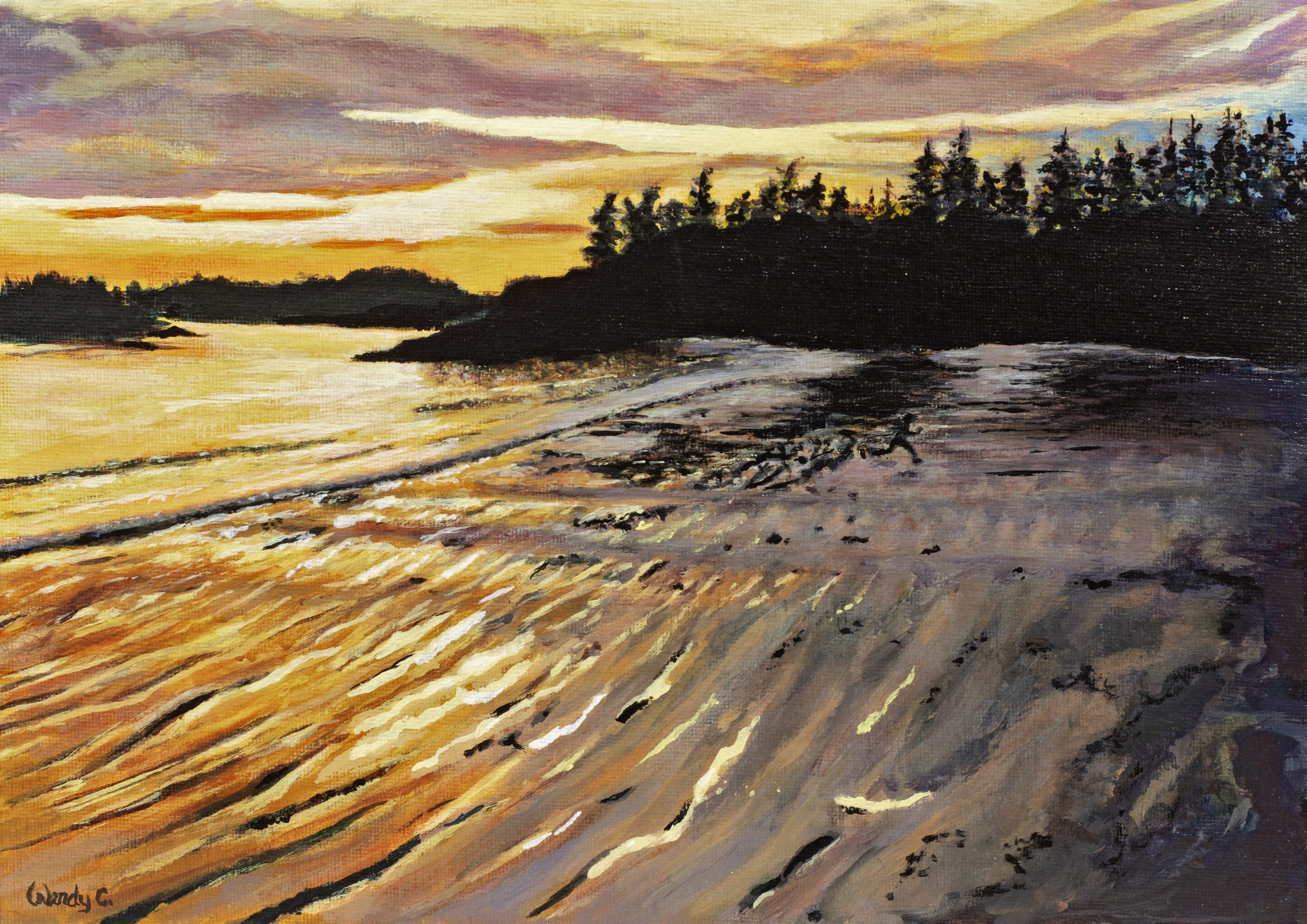 Glorious Golden Tofino! Look closely and you'll see a child running from the approaching dark and tide.