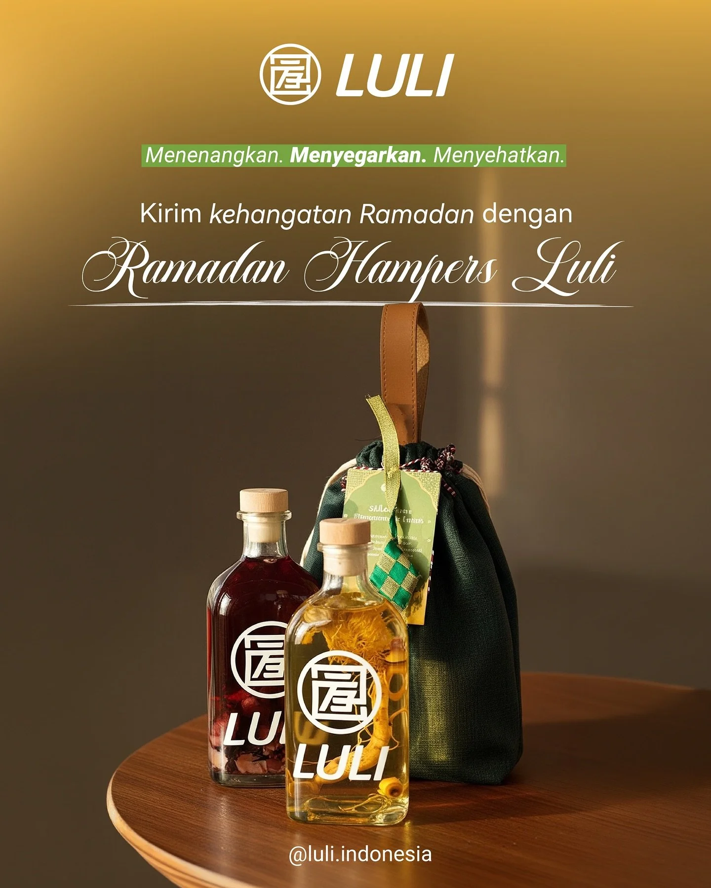 Lagi cari hadiah lebaran yang beda dari biasanya?

Hampers LULI hadir dengan membawa rasa hangat, segar, dan kebaikan alami di setiap tegukan.

Karena berbagi di momen Ramadan selalu terasa lebih spesial. ✨

Sudah siap kirim kehangatan Ramadan dengan