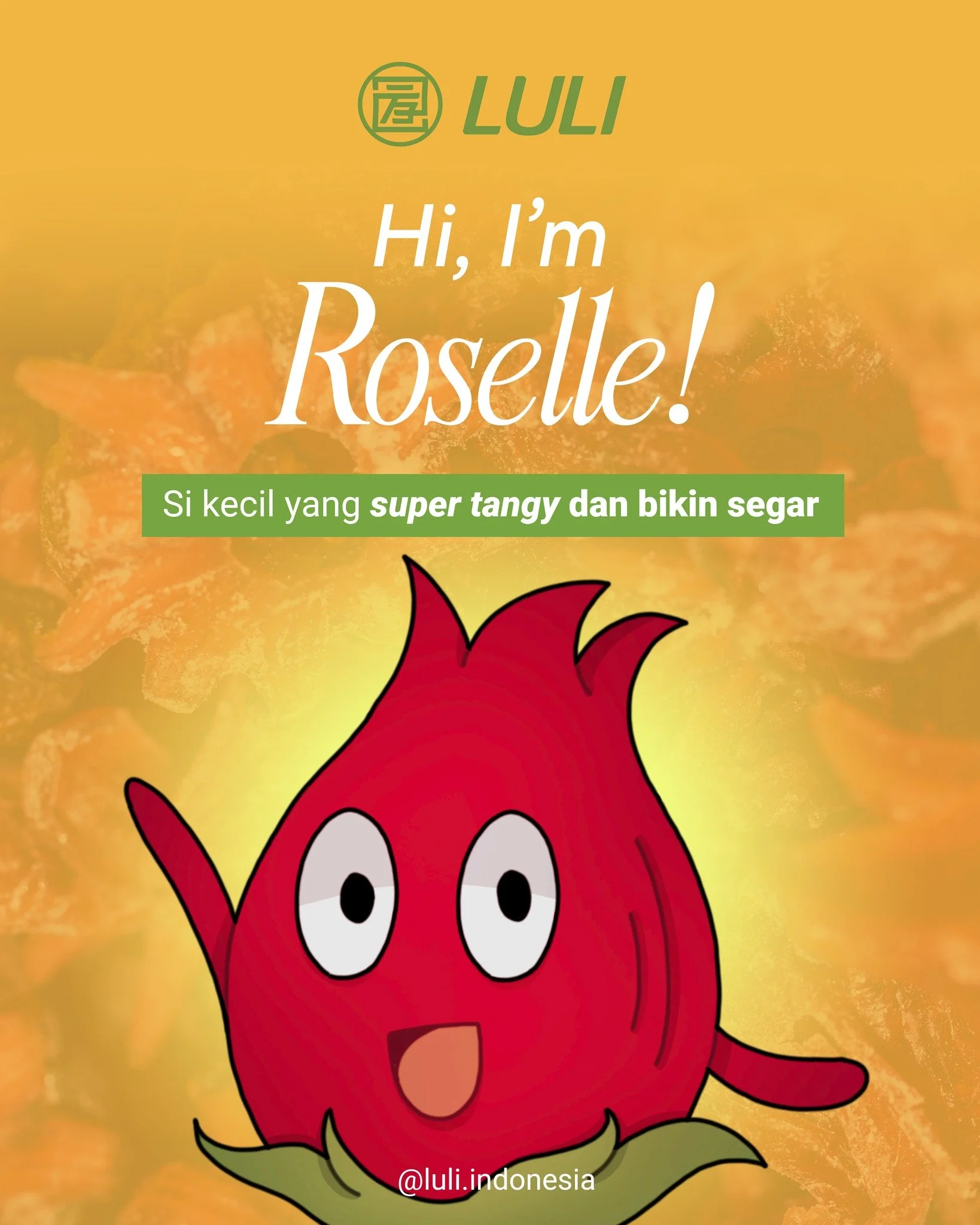 Roselle 🌺 Si kecil yang tangy, fresh, dan beda.

Si kecil yang tangy ini gak cuma bikin rasa jadi lebih fresh &amp; slightly fruity, tapi si 
roselle juga dikenal kaya antioksidan dan vitamin C. Jadi bukan sekadar enak, tapi ada &ldquo;something ext
