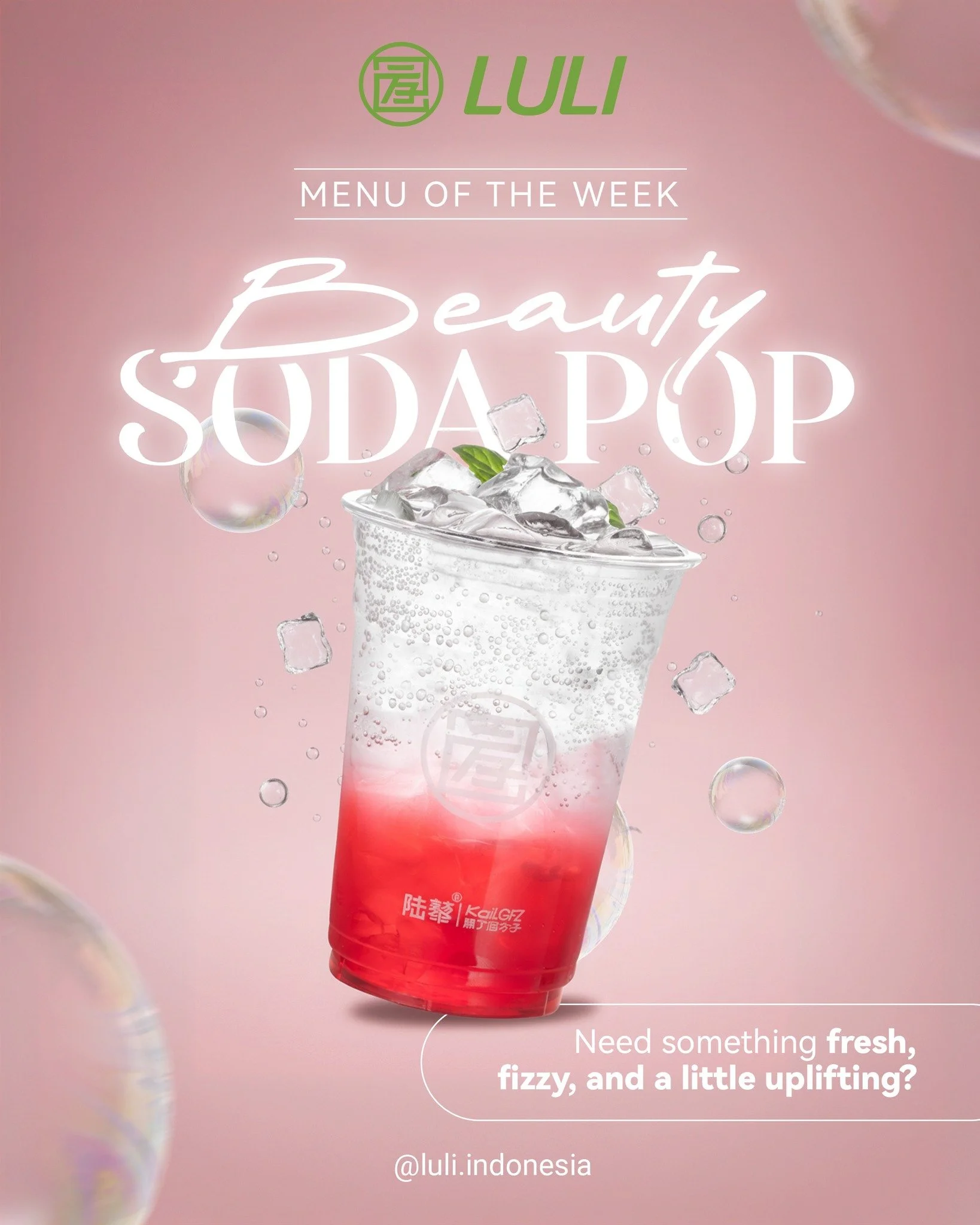 Butuh yang nyegerin buat boost energi di tengah panasnya Jekardah? 

Beauty Soda Pop bisa temenin kamu dengan perpaduan floral &amp; citrus yang sparkling, sedikit asam, dan super refreshing di setiap tegukannya.

Btw, kamu tim minuman soda segar kay