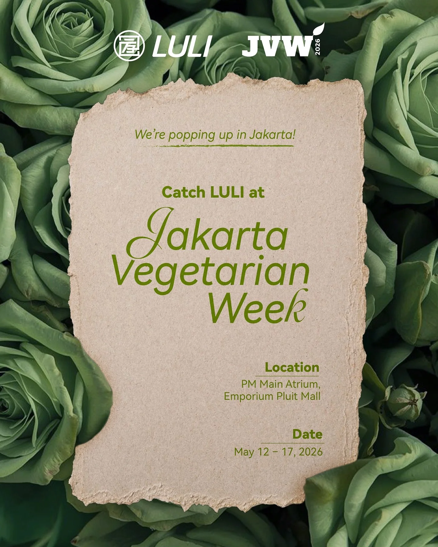 Jakarta, we&rsquo;re coming 👀✨

Catch LULI at Jakarta Vegetarian Week and be the first to try our Exclusively Menu series 🌹

From Blossom Rose to Beauty Rose, each sip is crafted to bring you a soft, floral, and feel-good moment 🍃

Limited drops o
