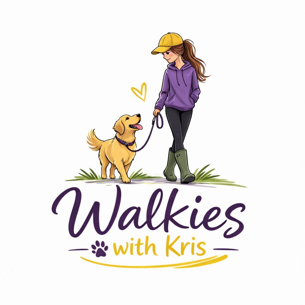 NEW LOGO ALERT 💜💛

She&rsquo;s had a little glow up&hellip;

Walkies with Kris has officially levelled up and I&rsquo;m OBSESSED 😭🐾

Still the same solo, 1-1, professional dog walks &mdash; just a fresh new look to match the growth of the busines