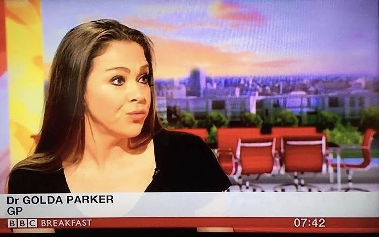 Dr Golda Parker, GMC-registered GP and British Menopause Society Accredited Specialist, UK online menopause doctor and founder of Dr Golda Clinic