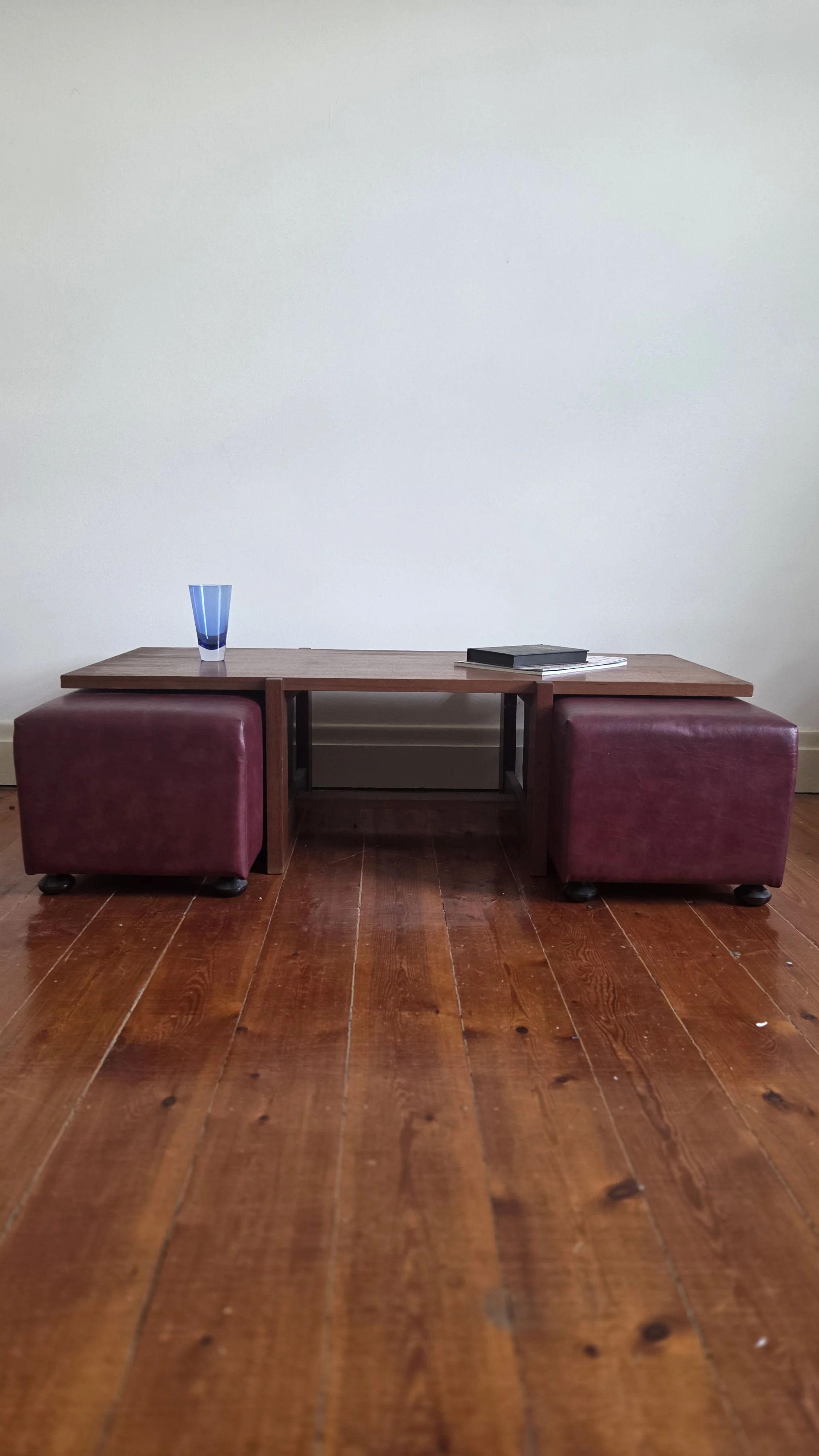 Mid Century Coffee Table and Stools