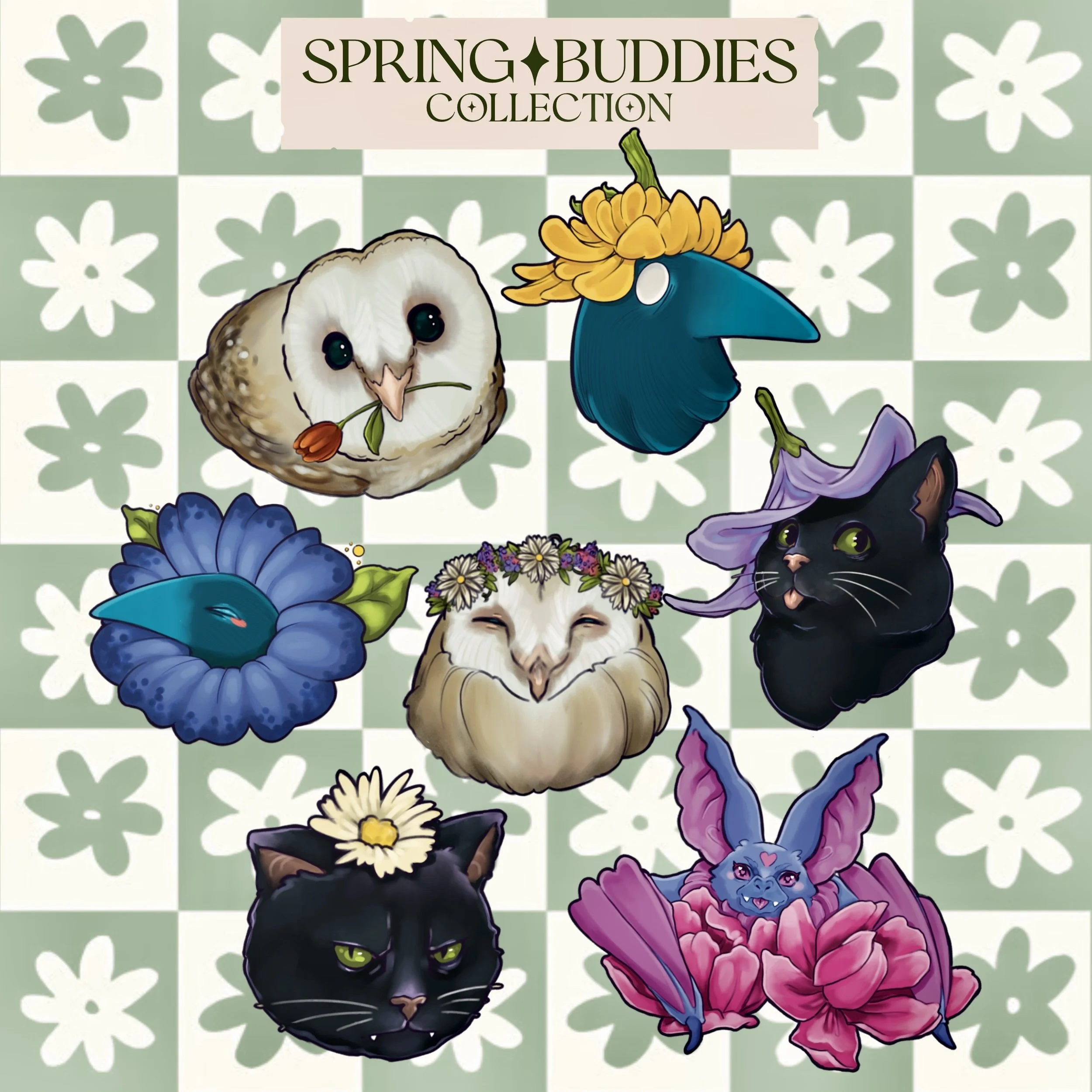 Spring buddies Sticker collection