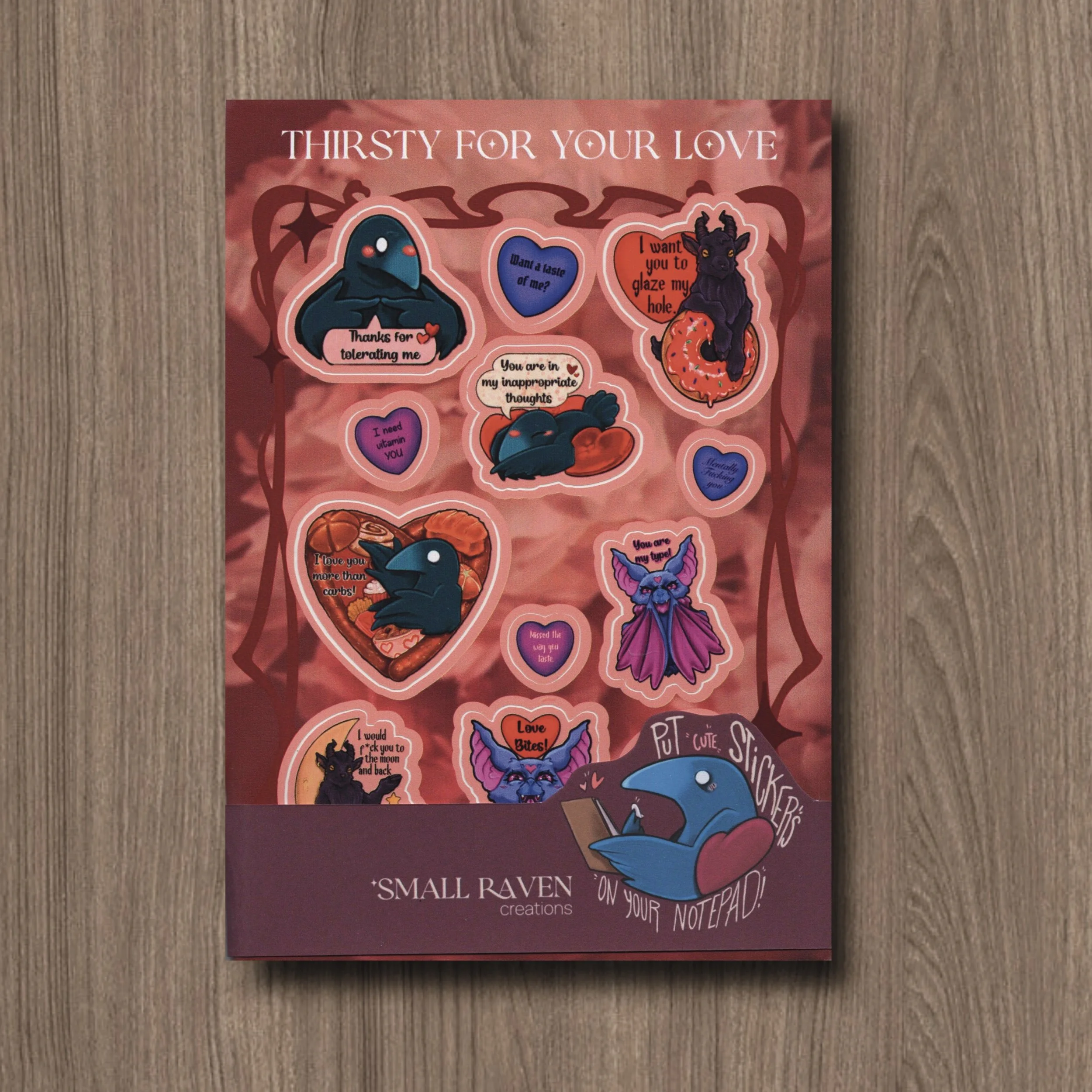 Customizable Notepad — “Thirsty for Love” Edition