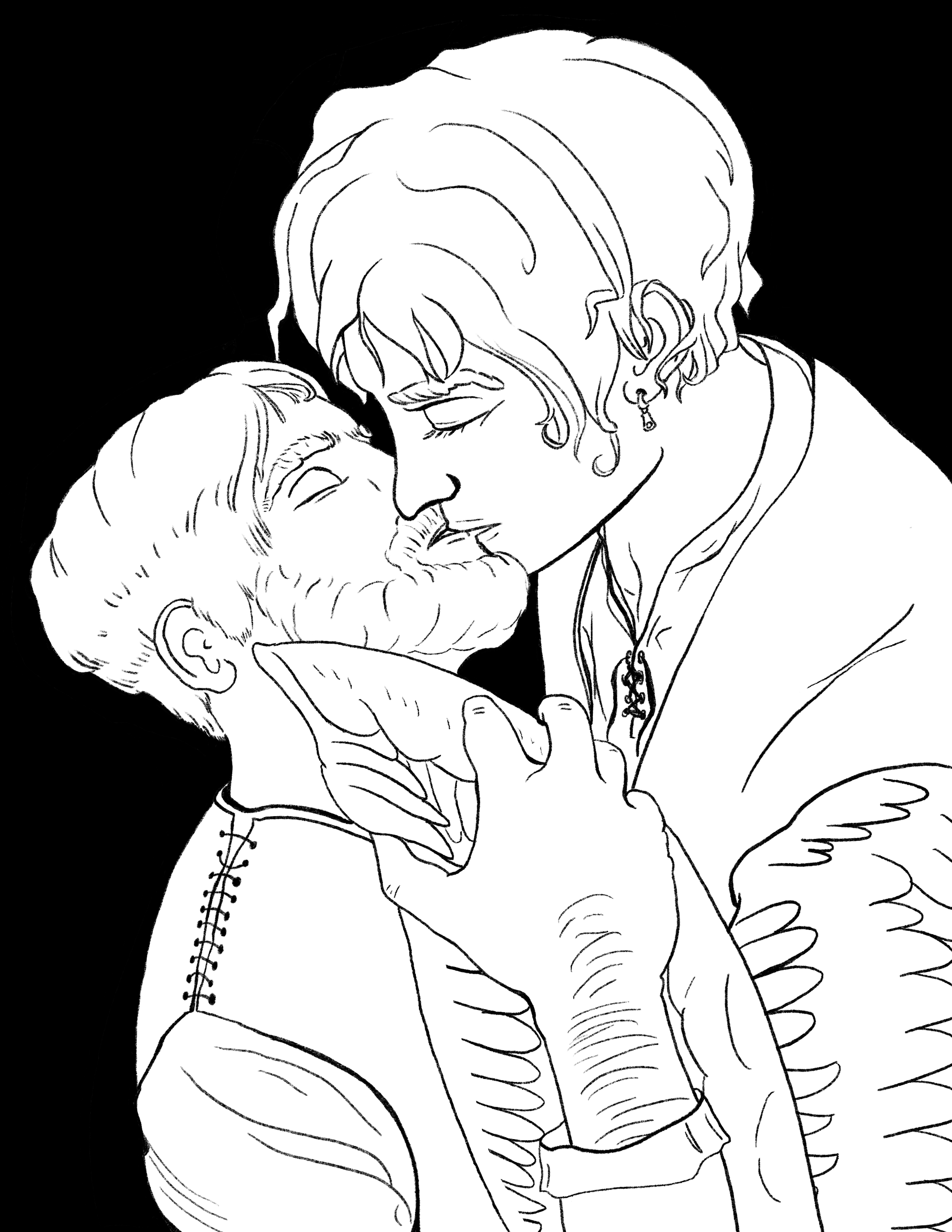 Commission for How To Survive This Fairytale by S M Hallow: Hans and Cyrus