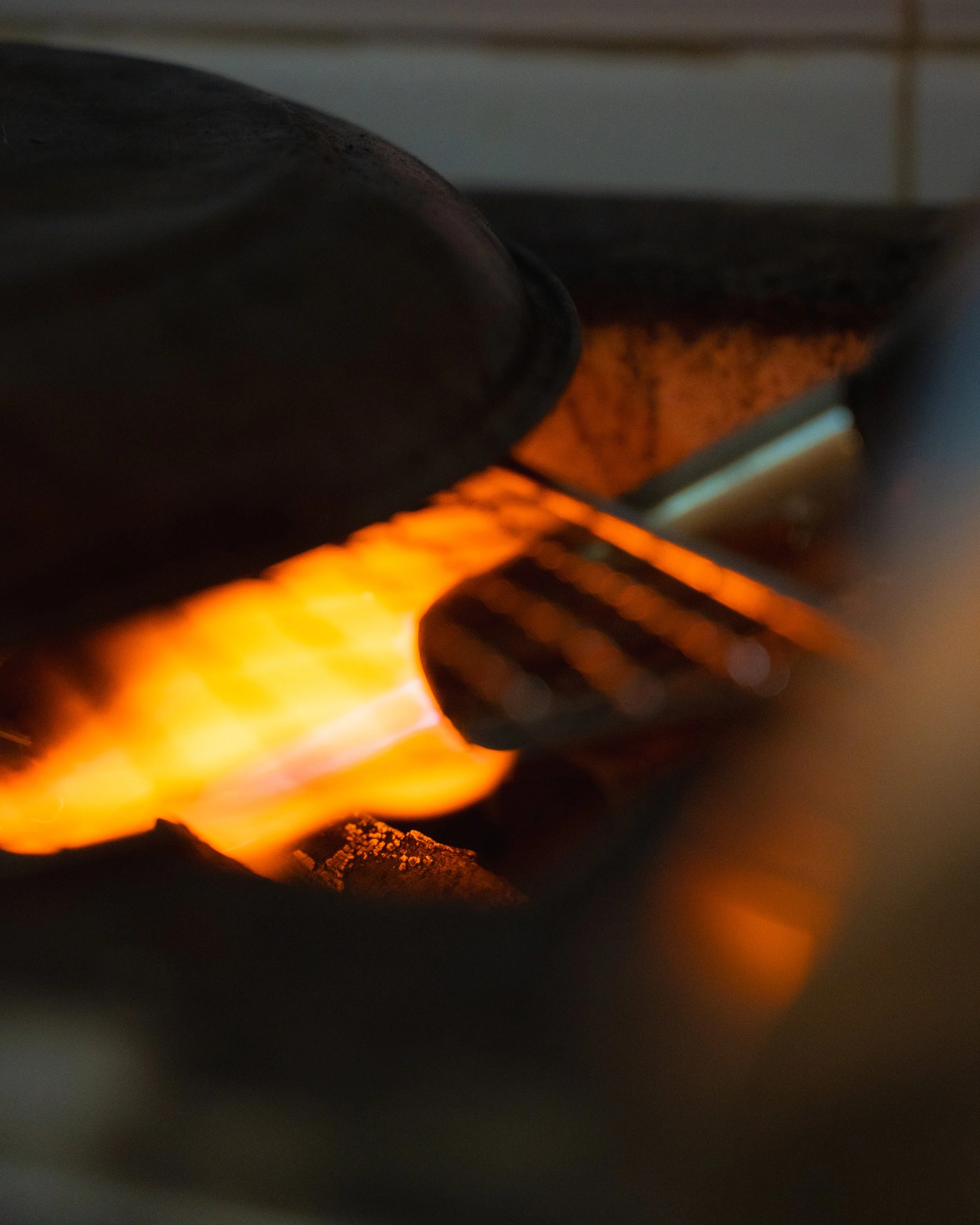 We use charcoal grill, the traditional way to cook Thai dish