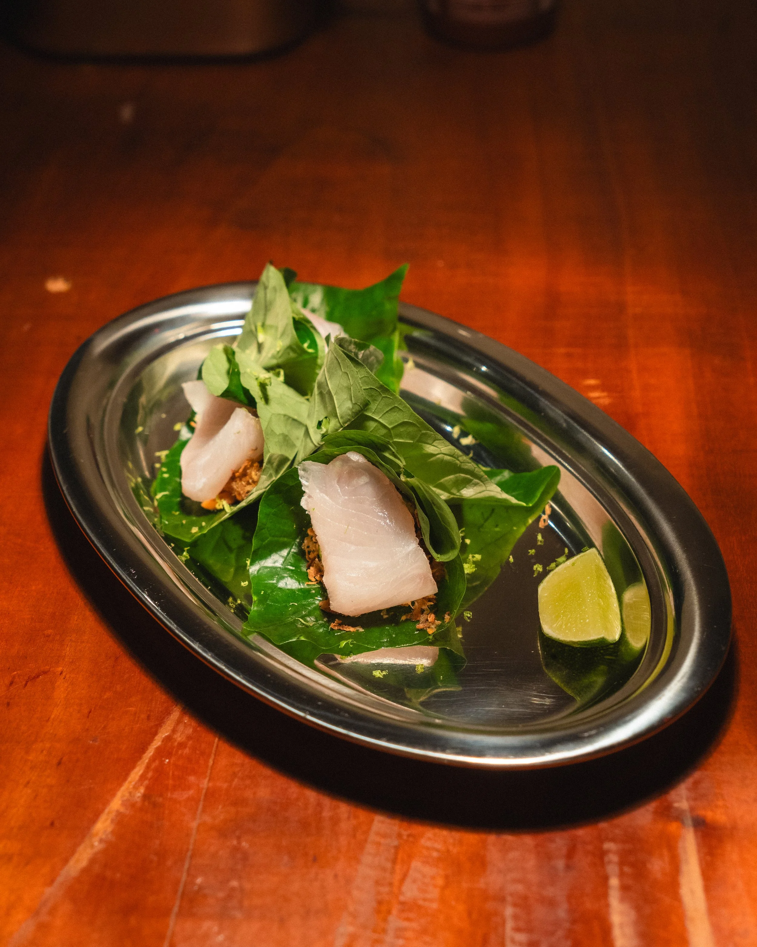 เมี่ยงปลาประจำวัน | Miang Bites of Today’s Catch with Fresh Herbs 🌶️ 250.-