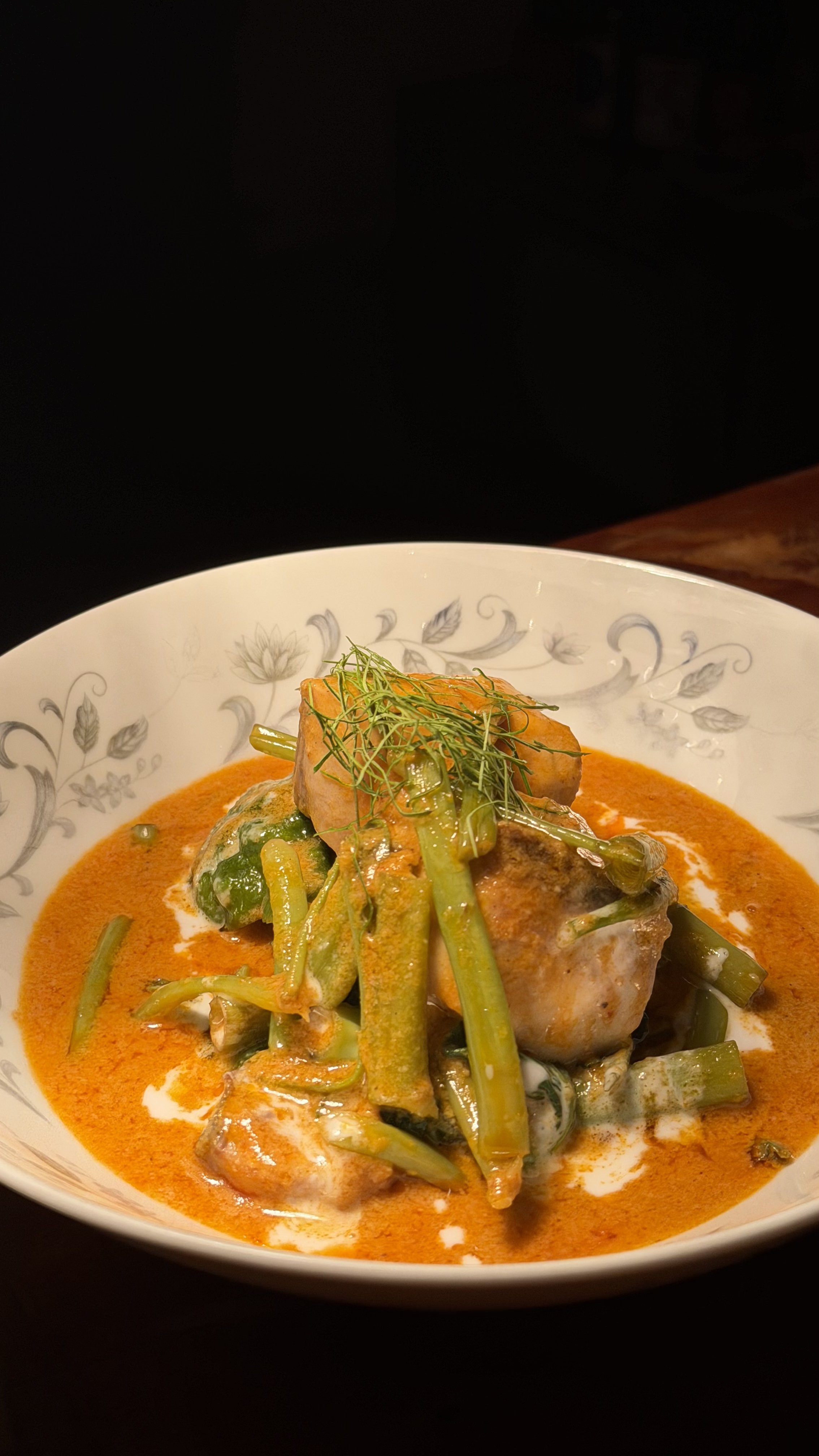 แกงเทโพปลาประจำวันใส่ผักบุ้งสวนหลังบ้าน | Today’s Catch in Southern Red Curry with Own Grown Morning Glory 🌶️🌶️ 580.-