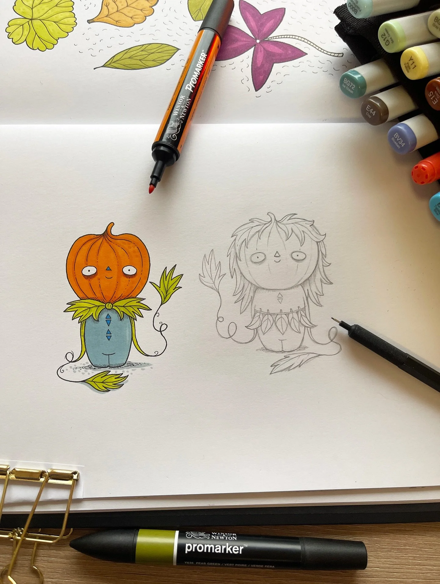 Halloween has crept into my sketchbook.🎃
#markersketch #kidlitillustration