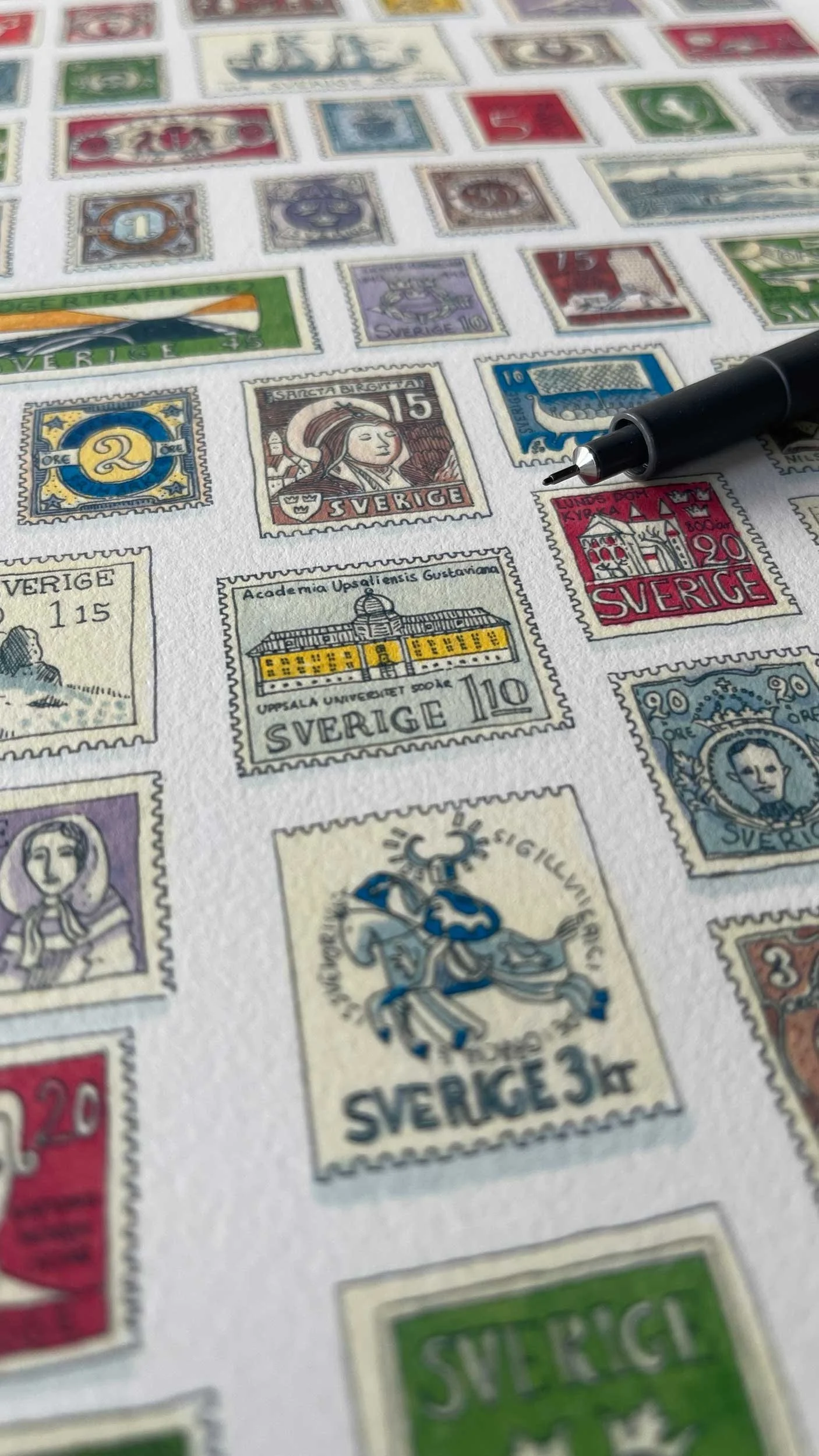 Fine art print - stamp collection