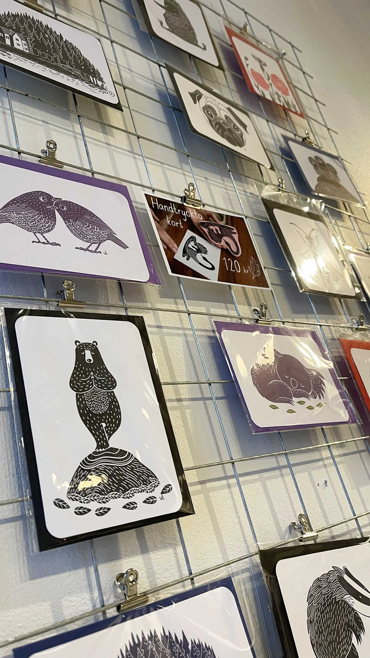 Hand printed cards