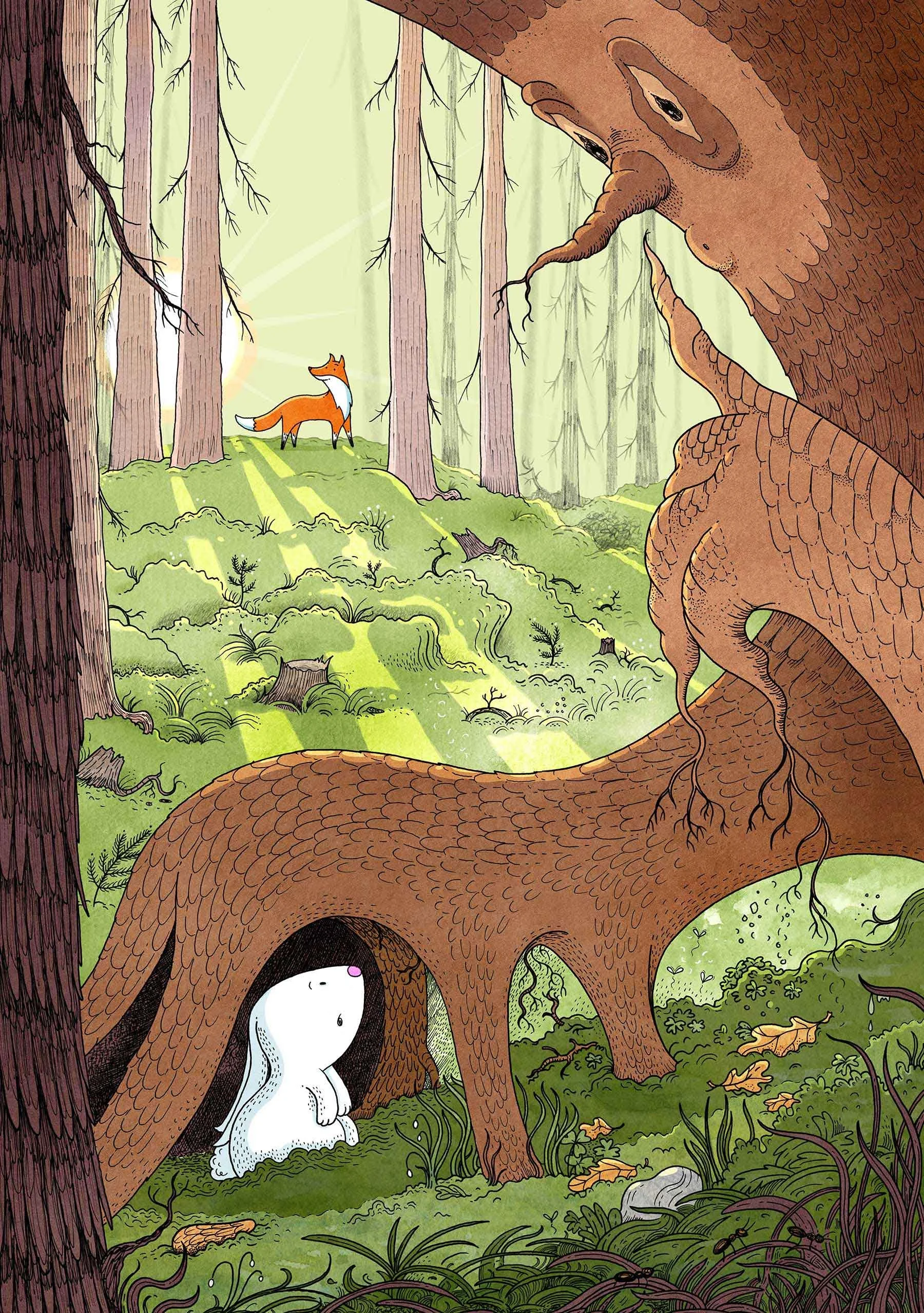 Forrest illustration by illustrator Viktoria Åström